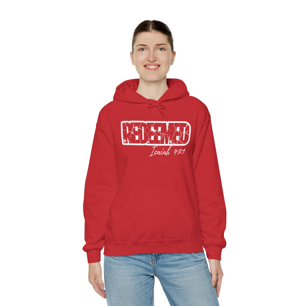Redeemed Hoodie - Isaiah 43:1 Christian Faith Pullover