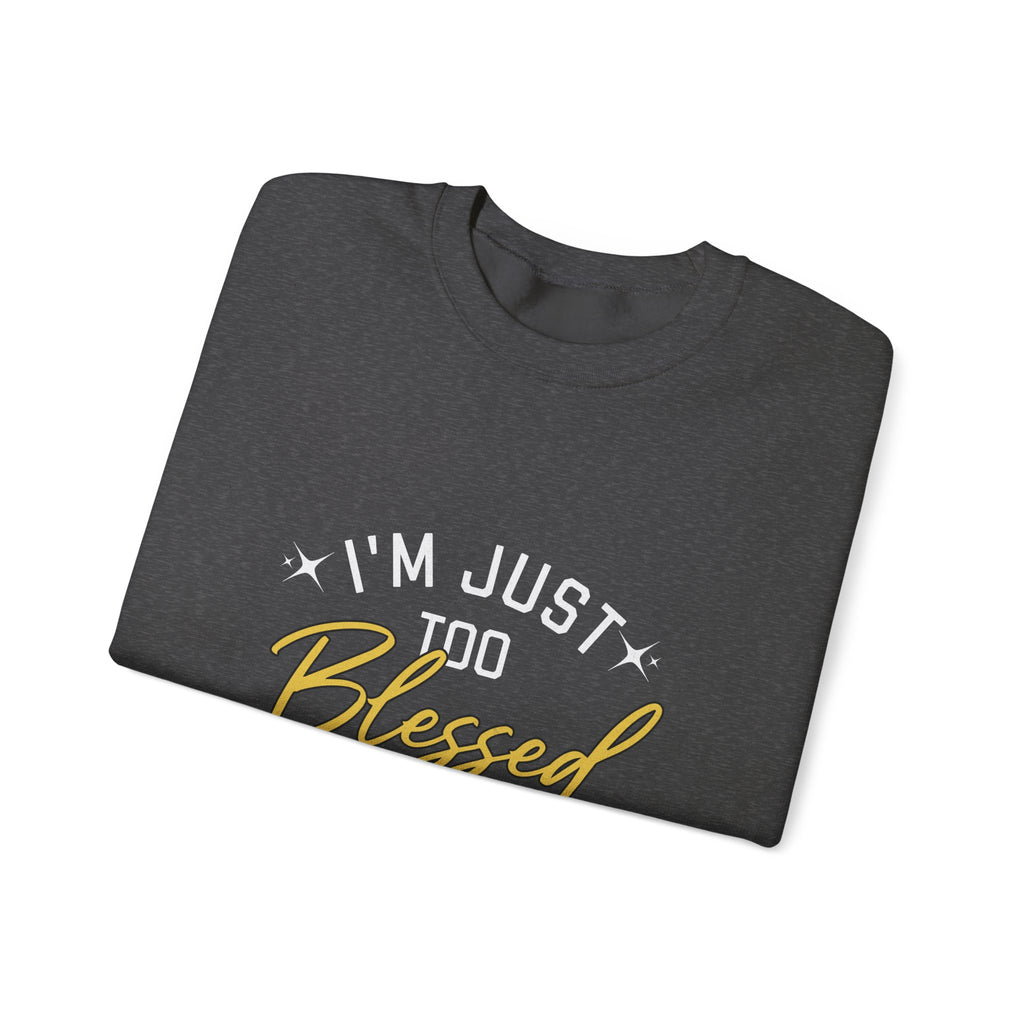Blessed Crewneck Sweatshirt — Gold Script Cozy Pullover