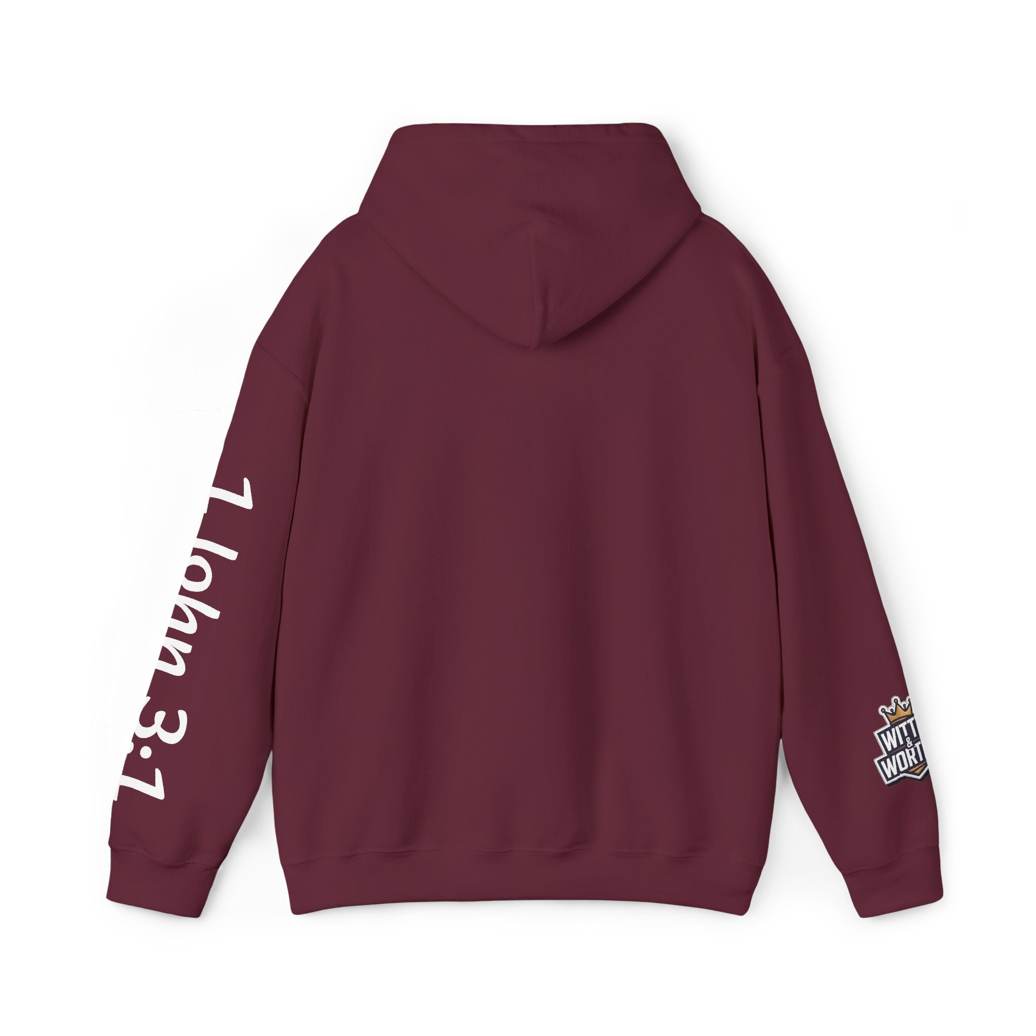 Child Script Hoodie — Cozy White Pullover with 'Child' Script Design