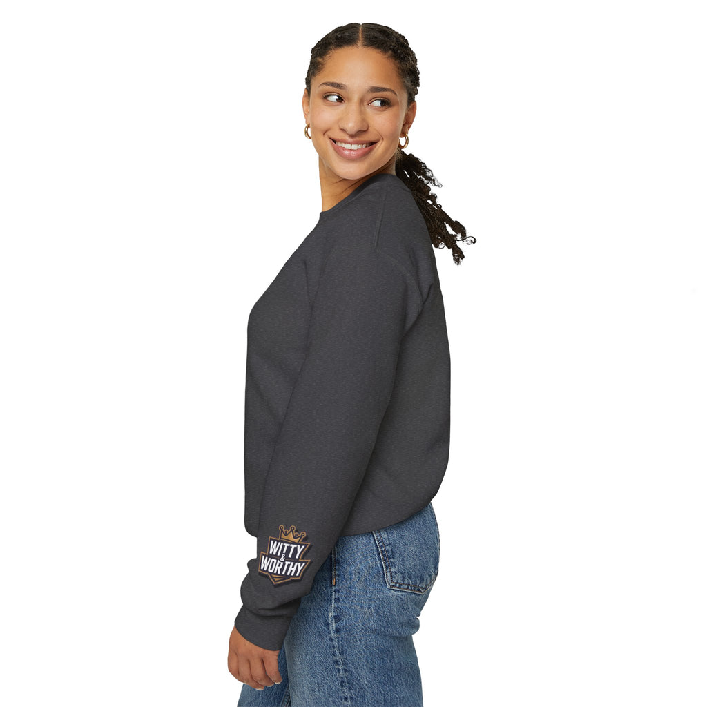 Blessed Crewneck Sweatshirt — Gold Script Cozy Pullover
