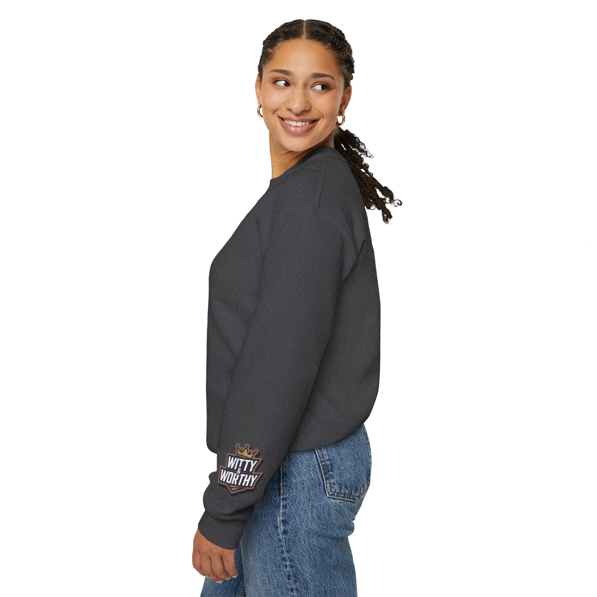 Blessed Crewneck Sweatshirt — Gold Script Cozy Pullover
