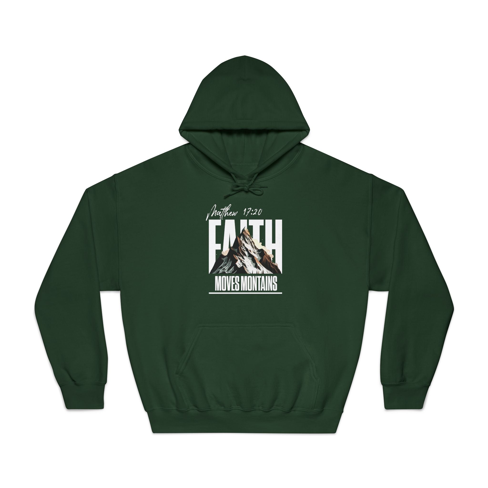 Faith Moves Mountains Hoodie — Inspirational Christian Pullover