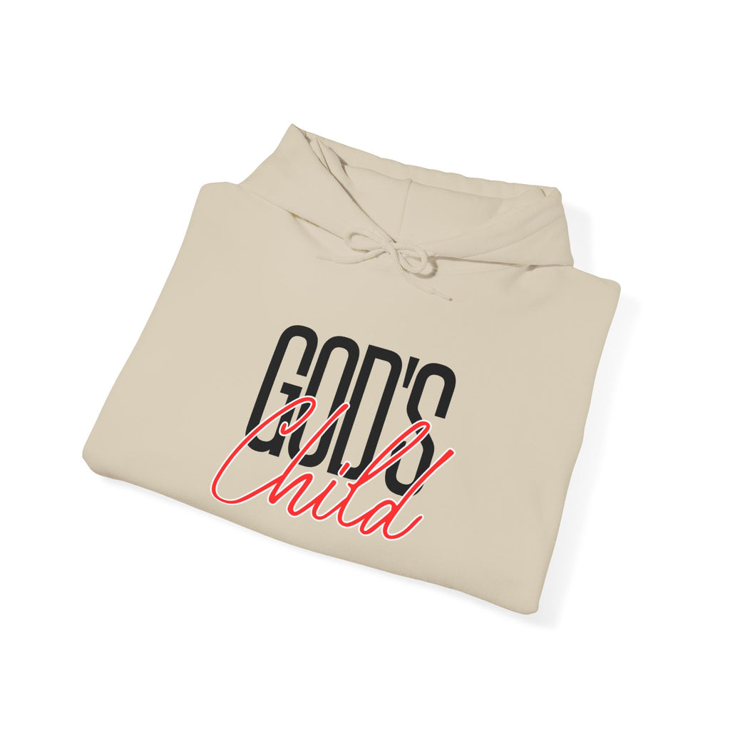 Child Script Hoodie — Cozy White Pullover with 'Child' Script Design