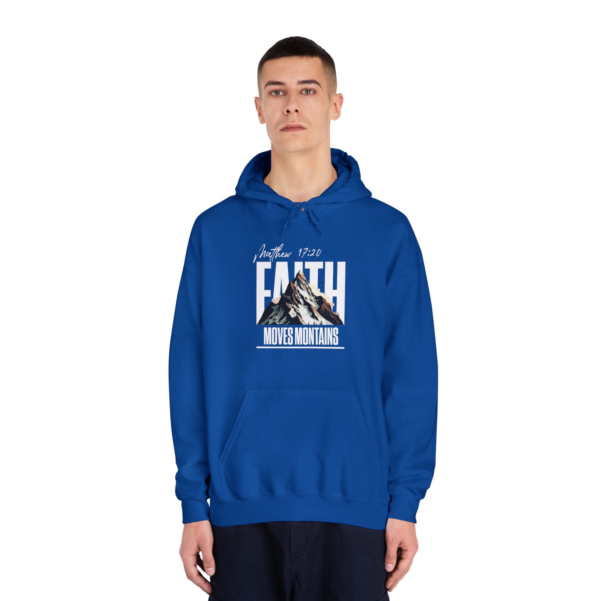 Faith Moves Mountains Hoodie — Inspirational Christian Pullover
