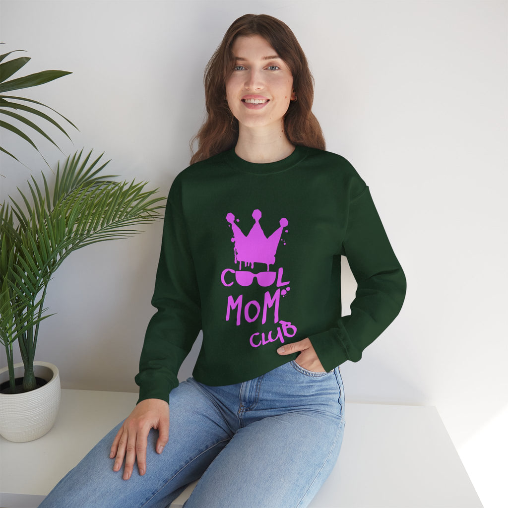 Cool Mom Club Sweatshirt — Mothers Crown & Shades Graphic Crewneck