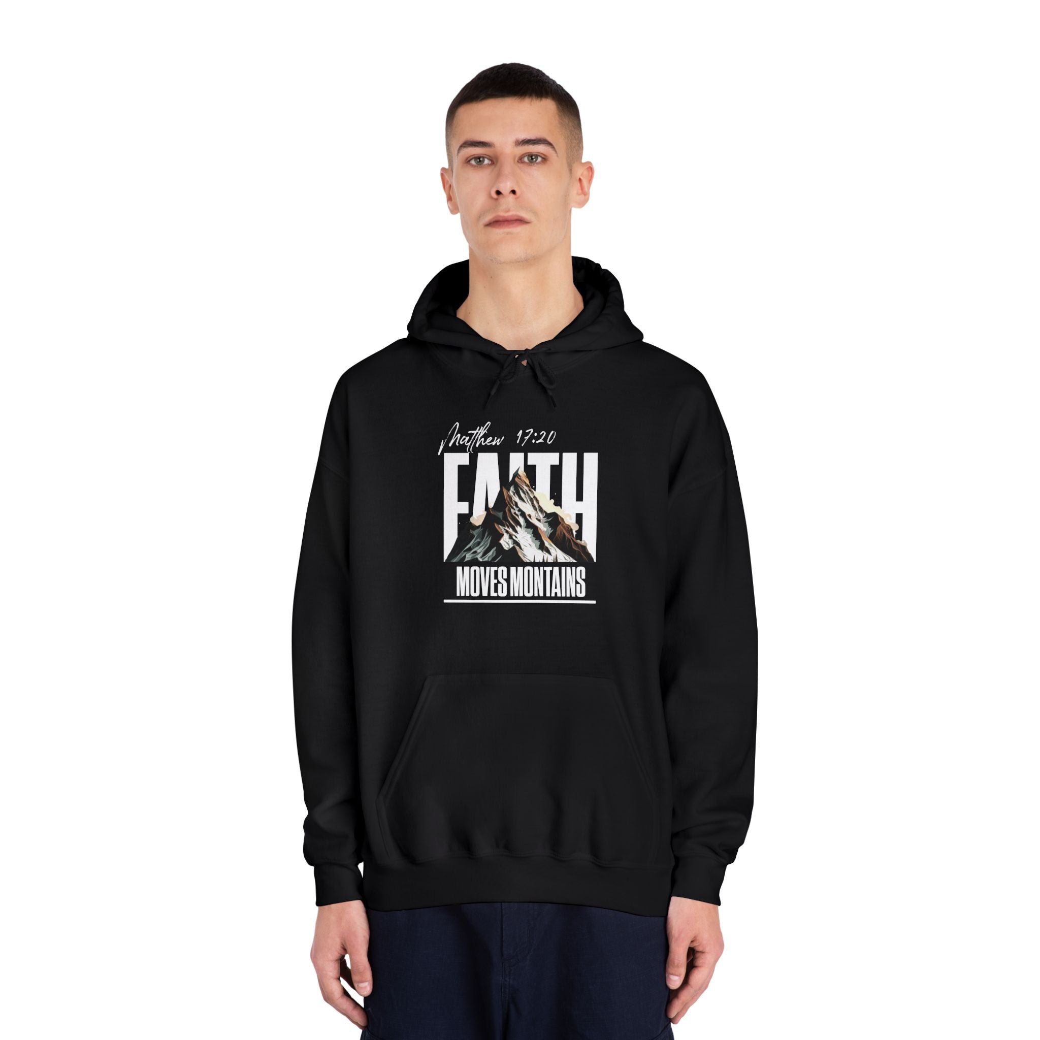 Faith Moves Mountains Hoodie — Inspirational Christian Pullover