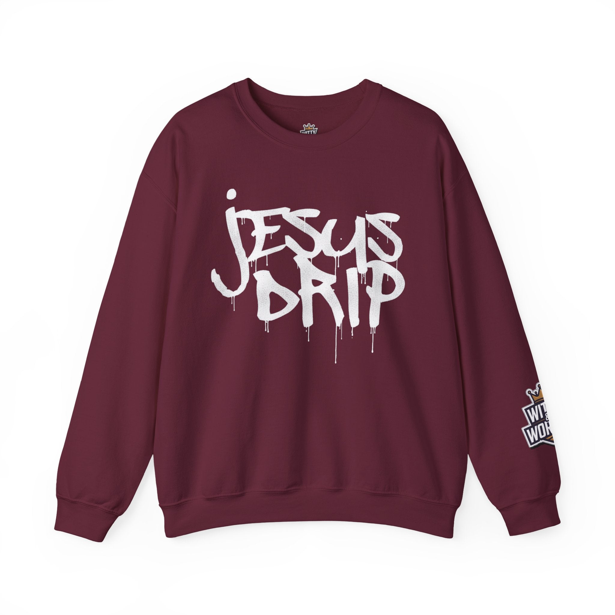 Jesus Drip Crewneck Sweatshirt — Streetwear Christian Graphic Pullover