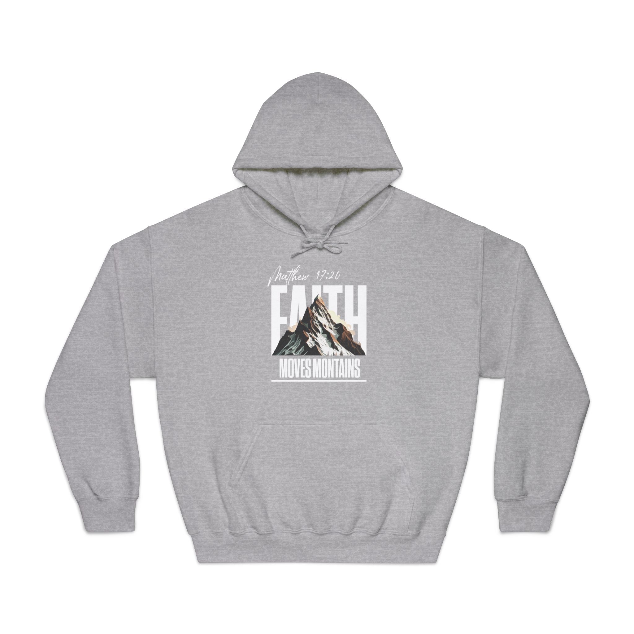 Faith Moves Mountains Hoodie — Inspirational Christian Pullover