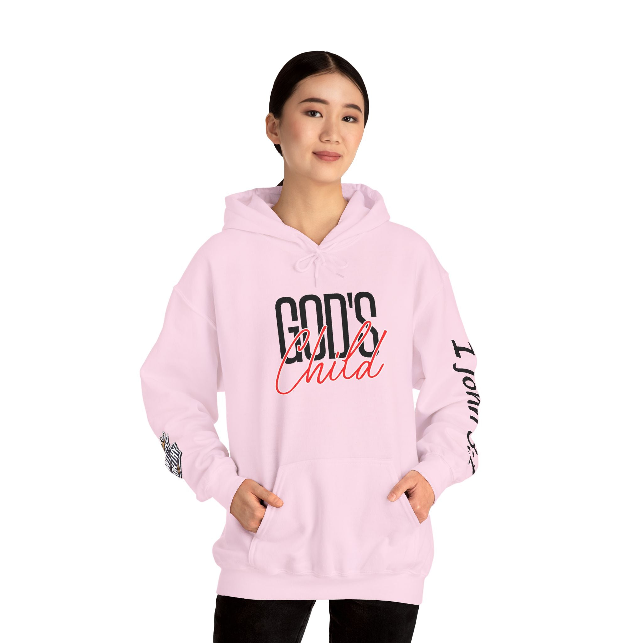 Child Script Hoodie — Cozy White Pullover with 'Child' Script Design