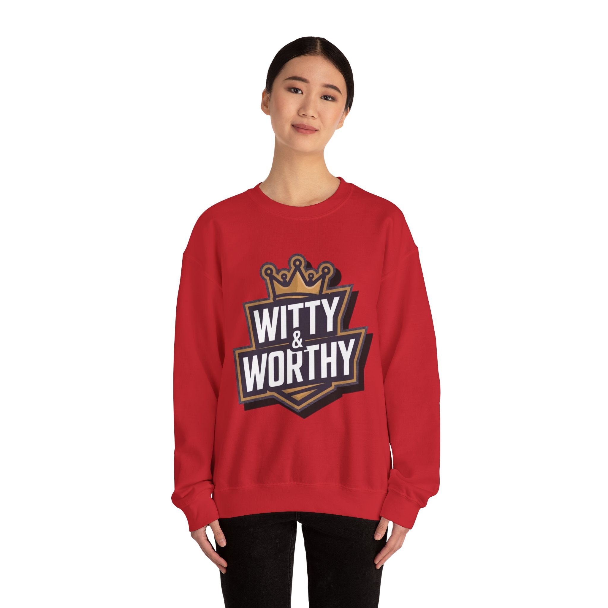 Witty & Worthy Crewneck Sweatshirt — Inspirational "Don't Conform" Christian Graphic Pullover