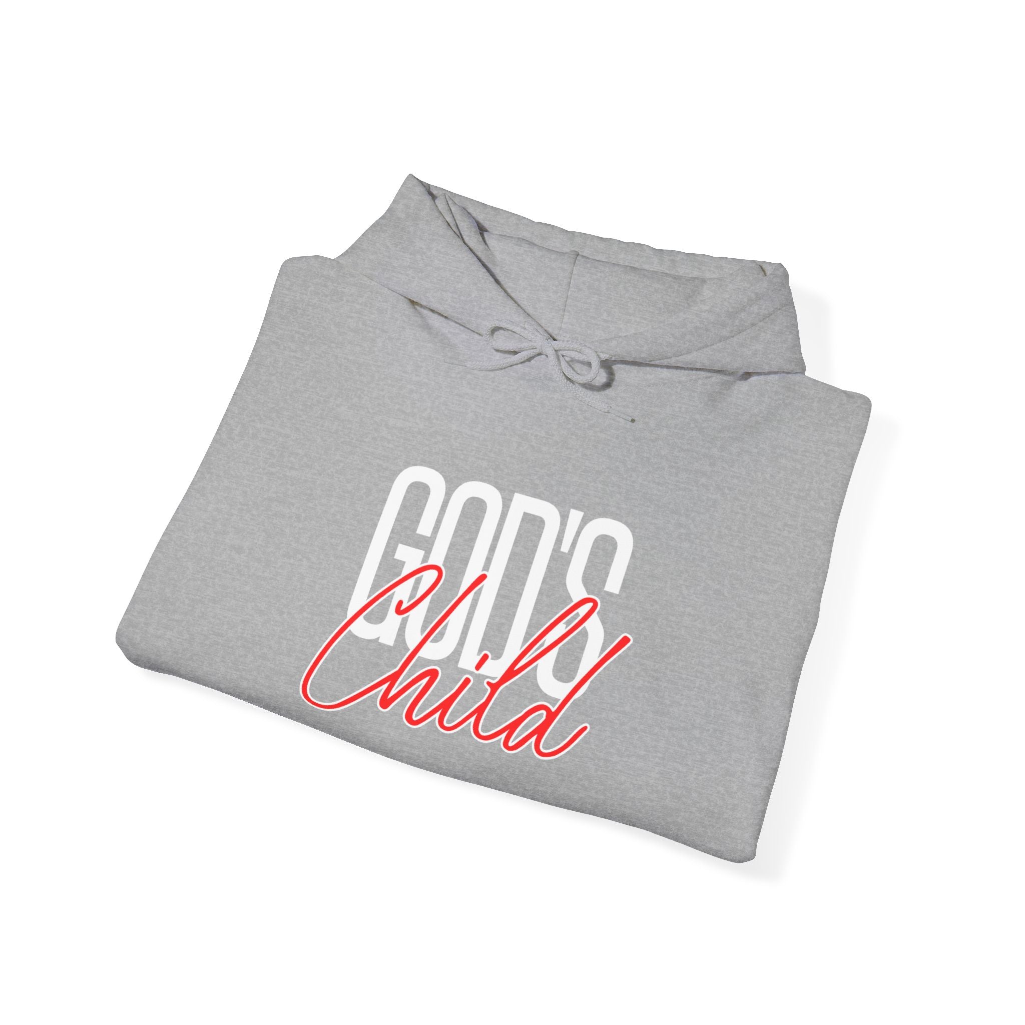 Child Script Hoodie — Cozy White Pullover with 'Child' Script Design