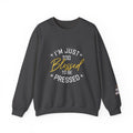 Blessed Crewneck Sweatshirt — Gold Script Cozy Pullover