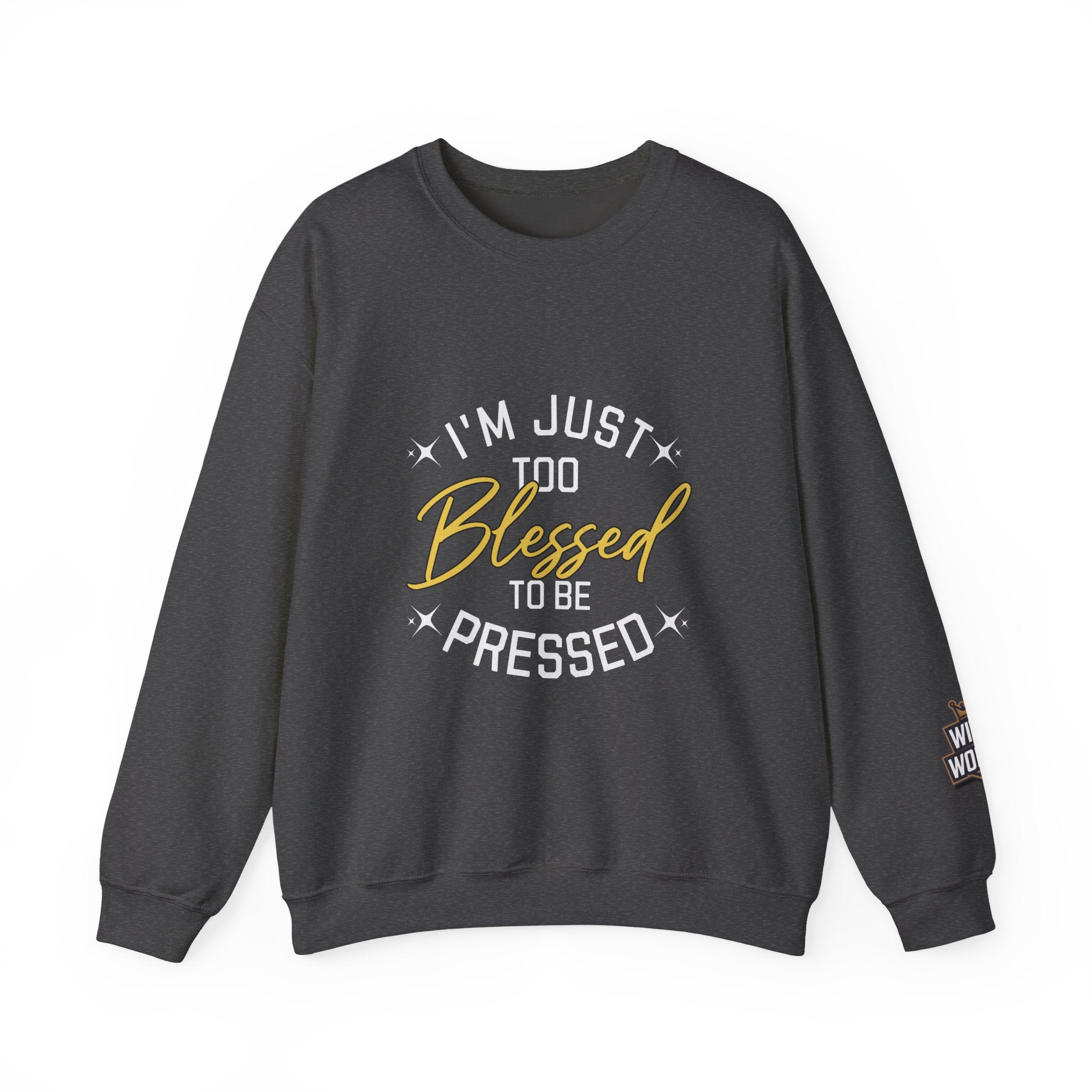 Blessed Crewneck Sweatshirt — Gold Script Cozy Pullover