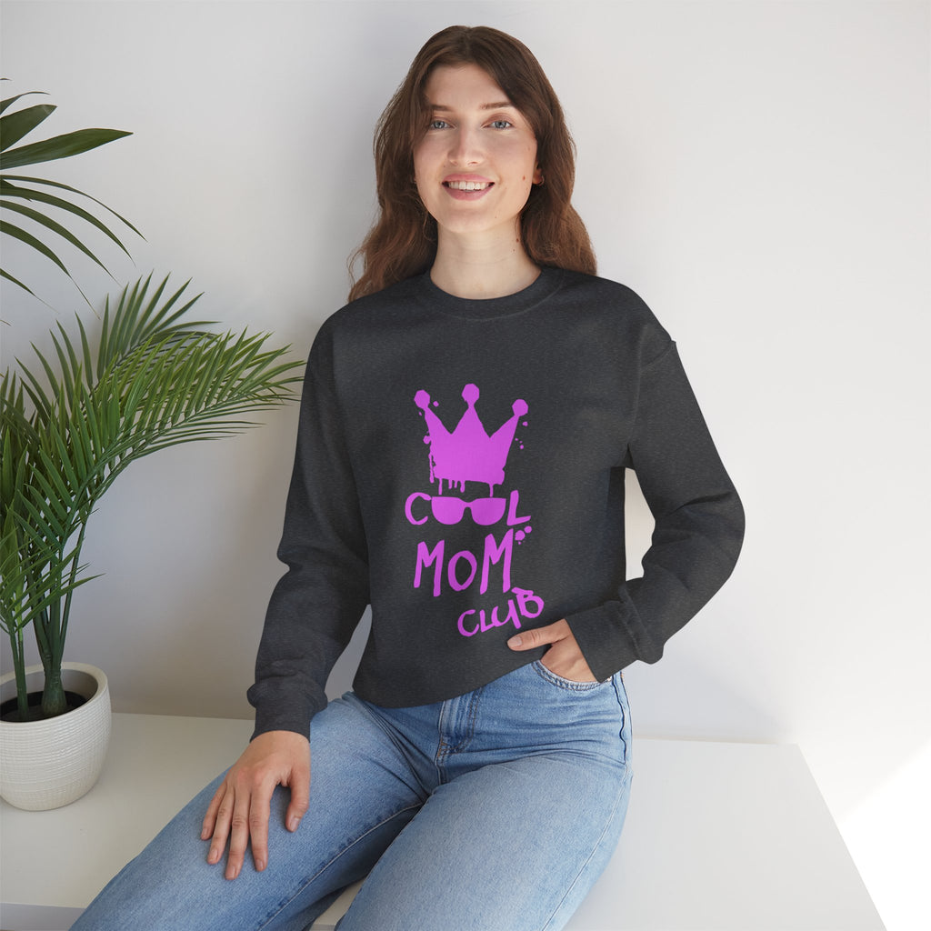 Cool Mom Club Sweatshirt — Mothers Crown & Shades Graphic Crewneck