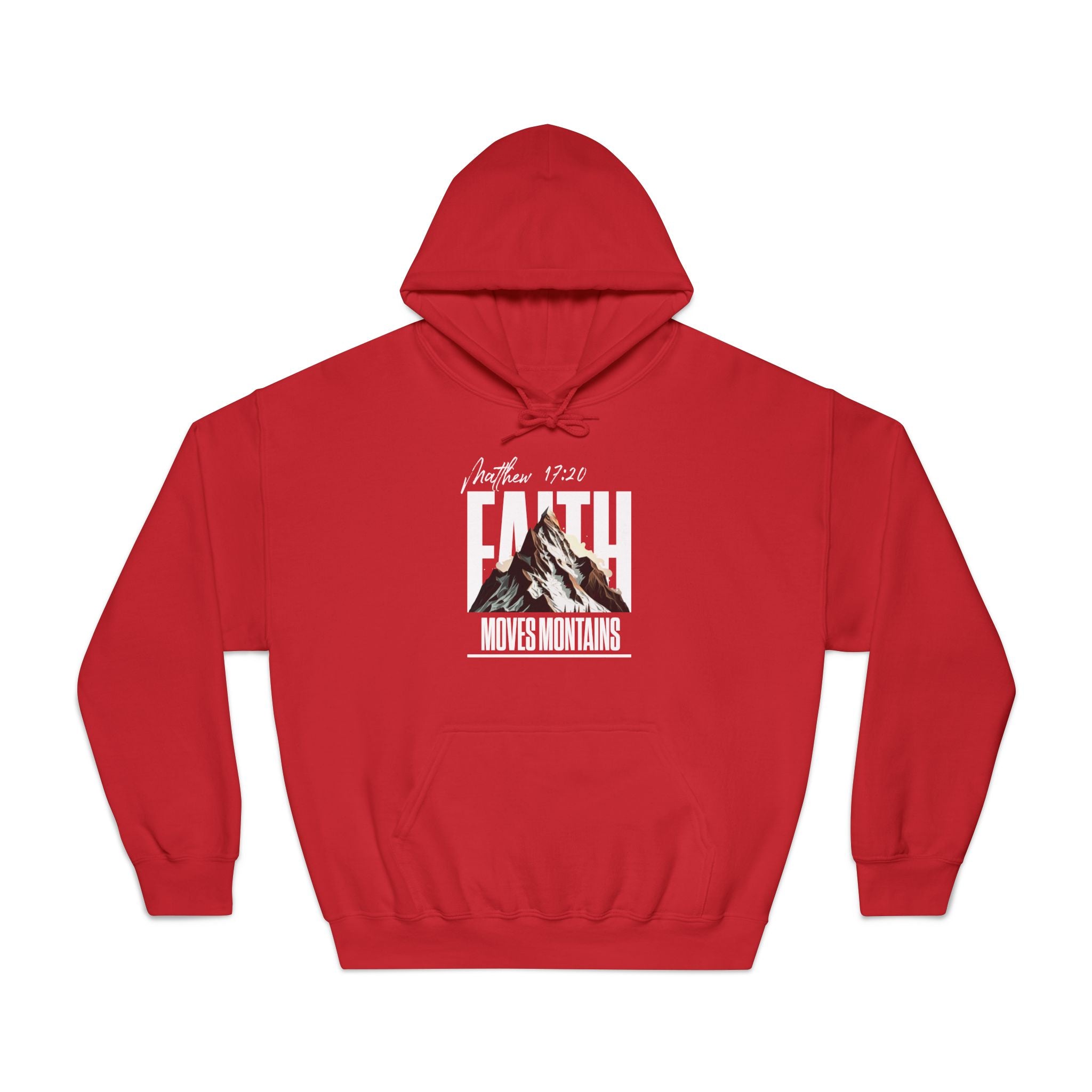 Faith Moves Mountains Hoodie — Inspirational Christian Pullover