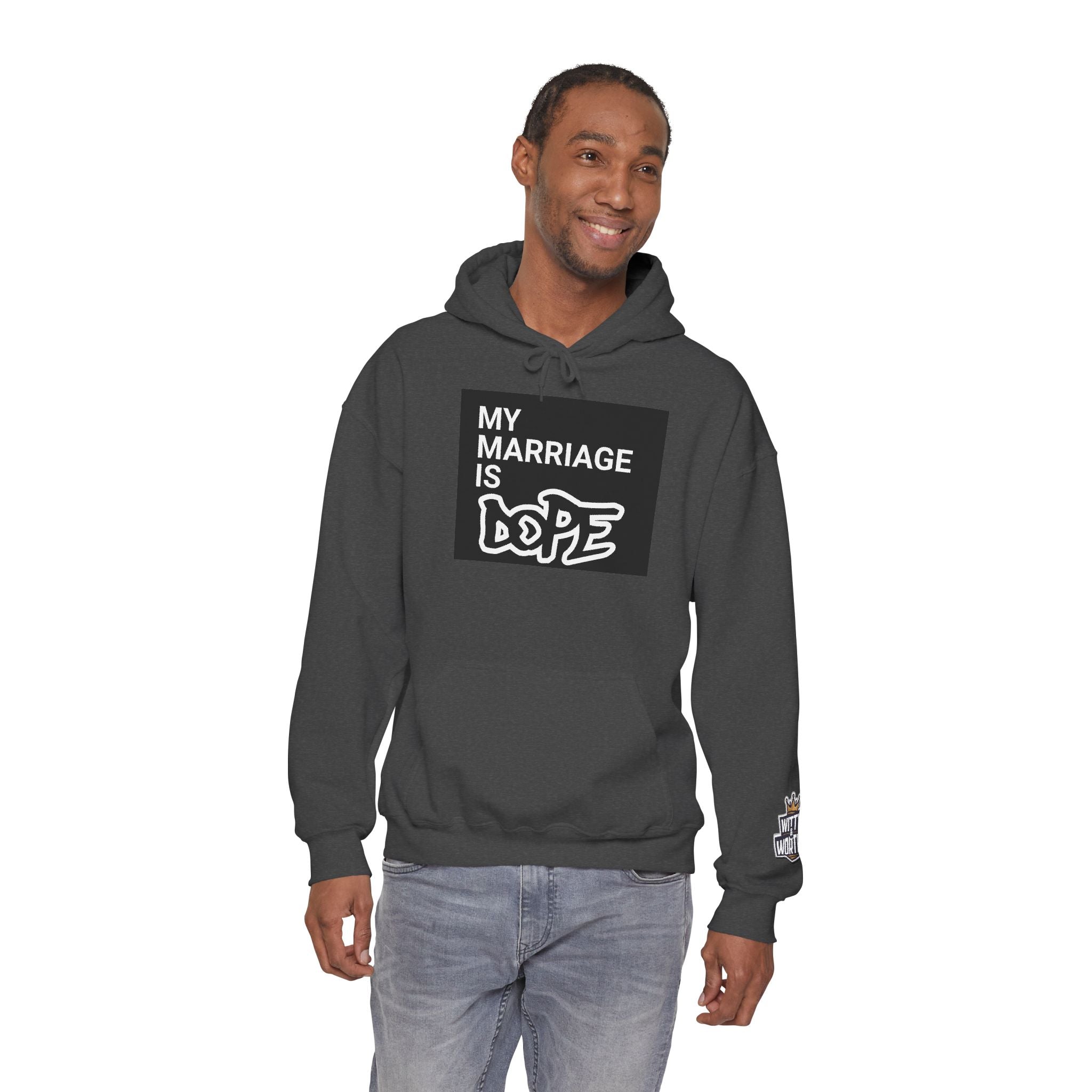 My Marriage Is Dope Hoodie — Funny Couples Graphic Pullover