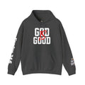 Hoodie — "God Is Good" Marble Script Pullover