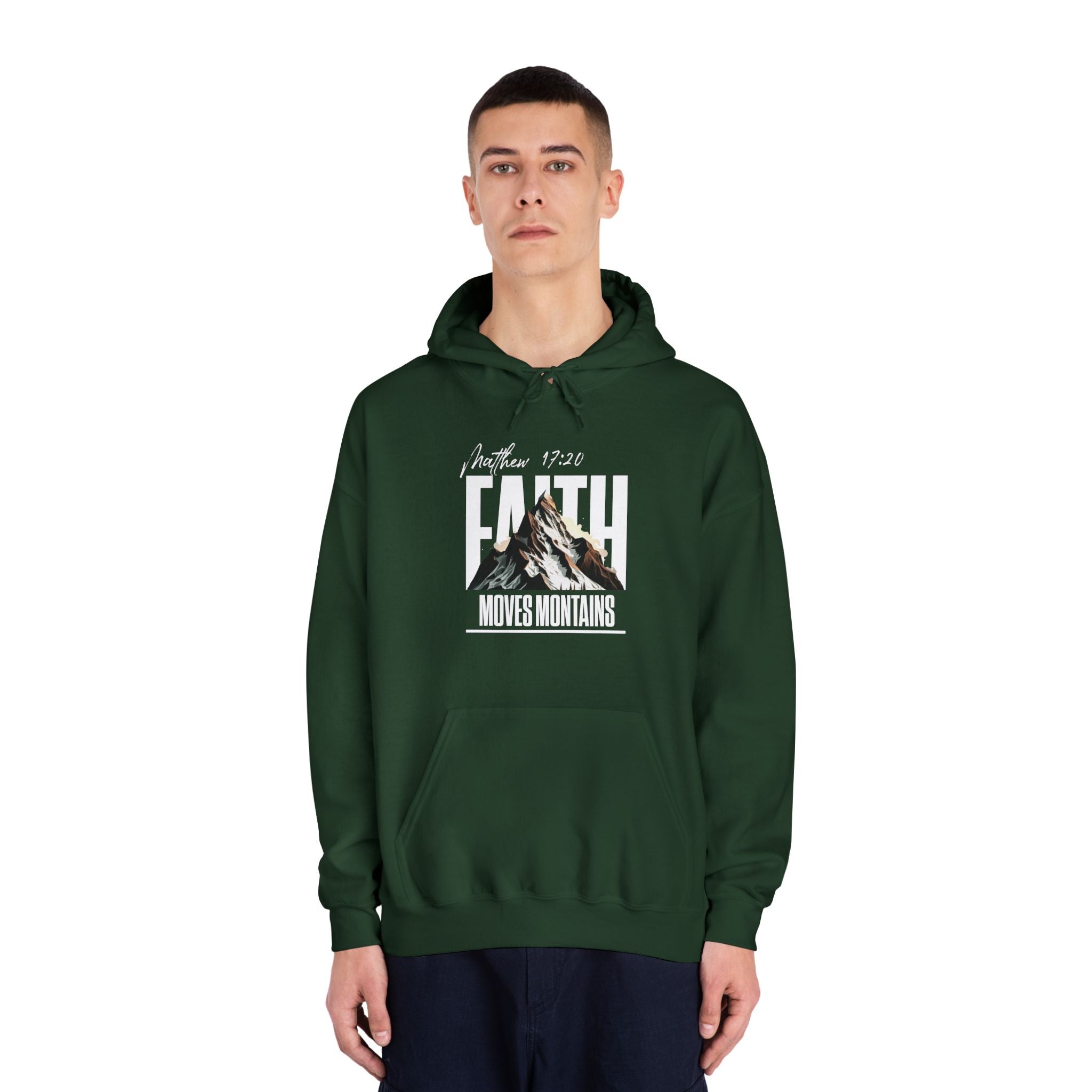 Faith Moves Mountains Hoodie — Inspirational Christian Pullover