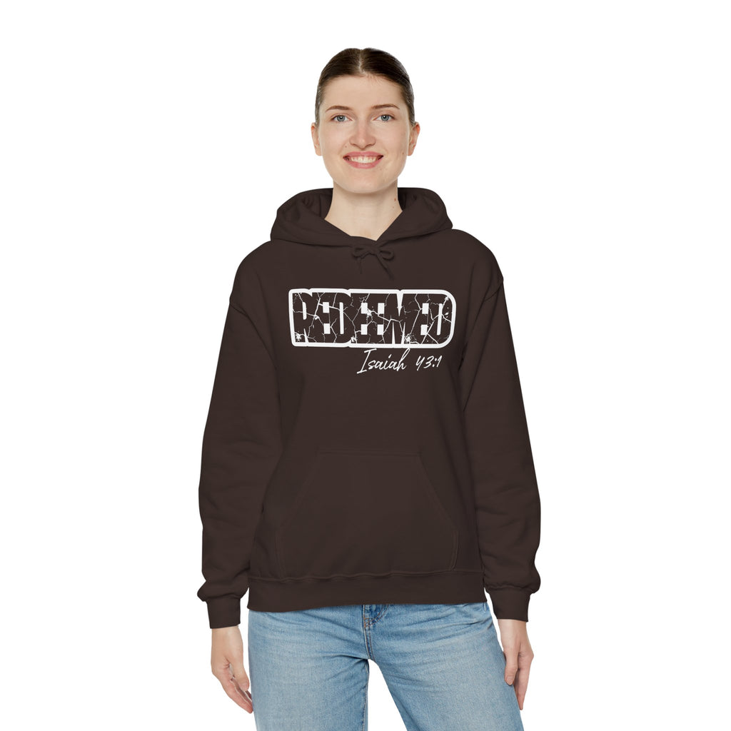 Redeemed Hoodie - Isaiah 43:1 Christian Faith Pullover