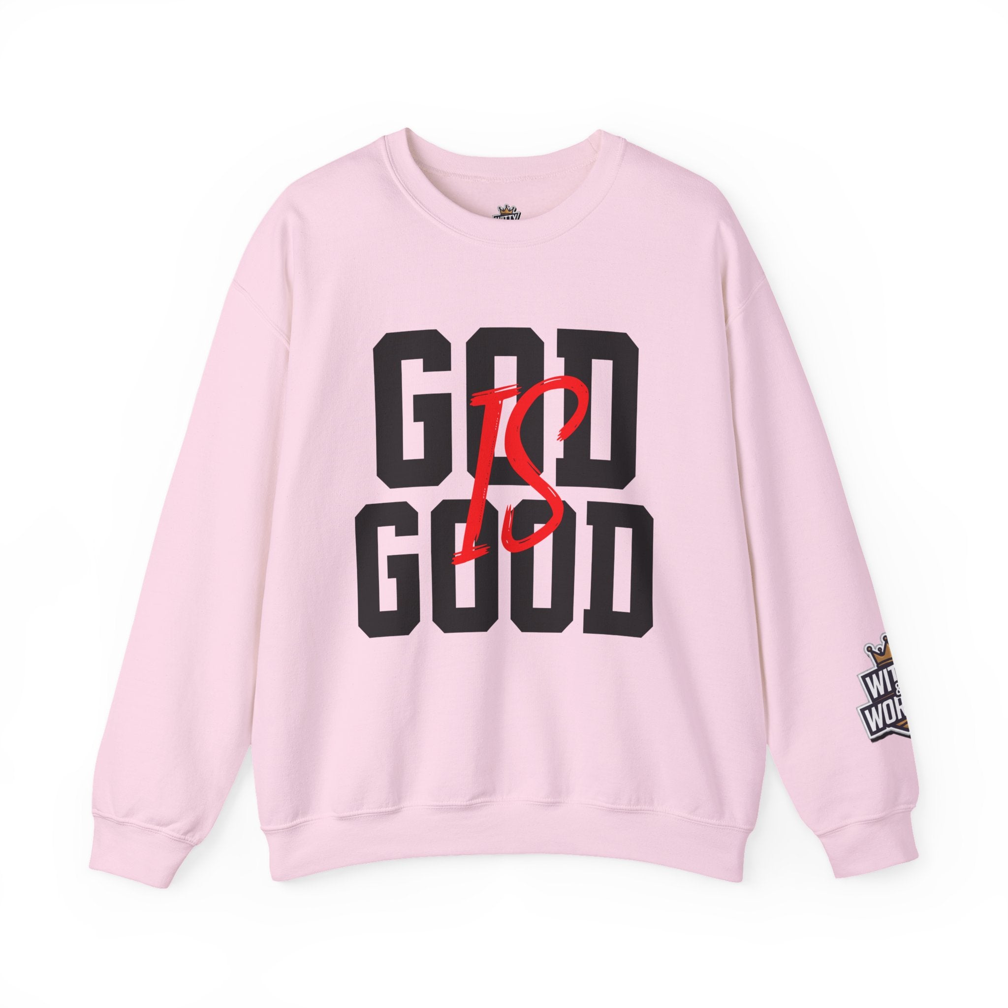 God Is Good Crewneck Sweatshirt — Faith-Based Christian Graphic Pullover
