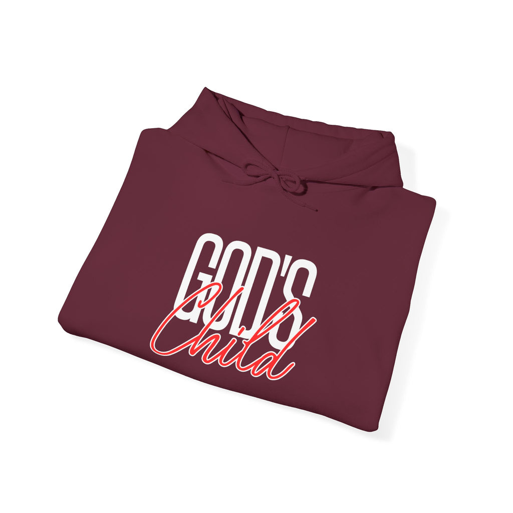 Child Script Hoodie — Cozy White Pullover with 'Child' Script Design