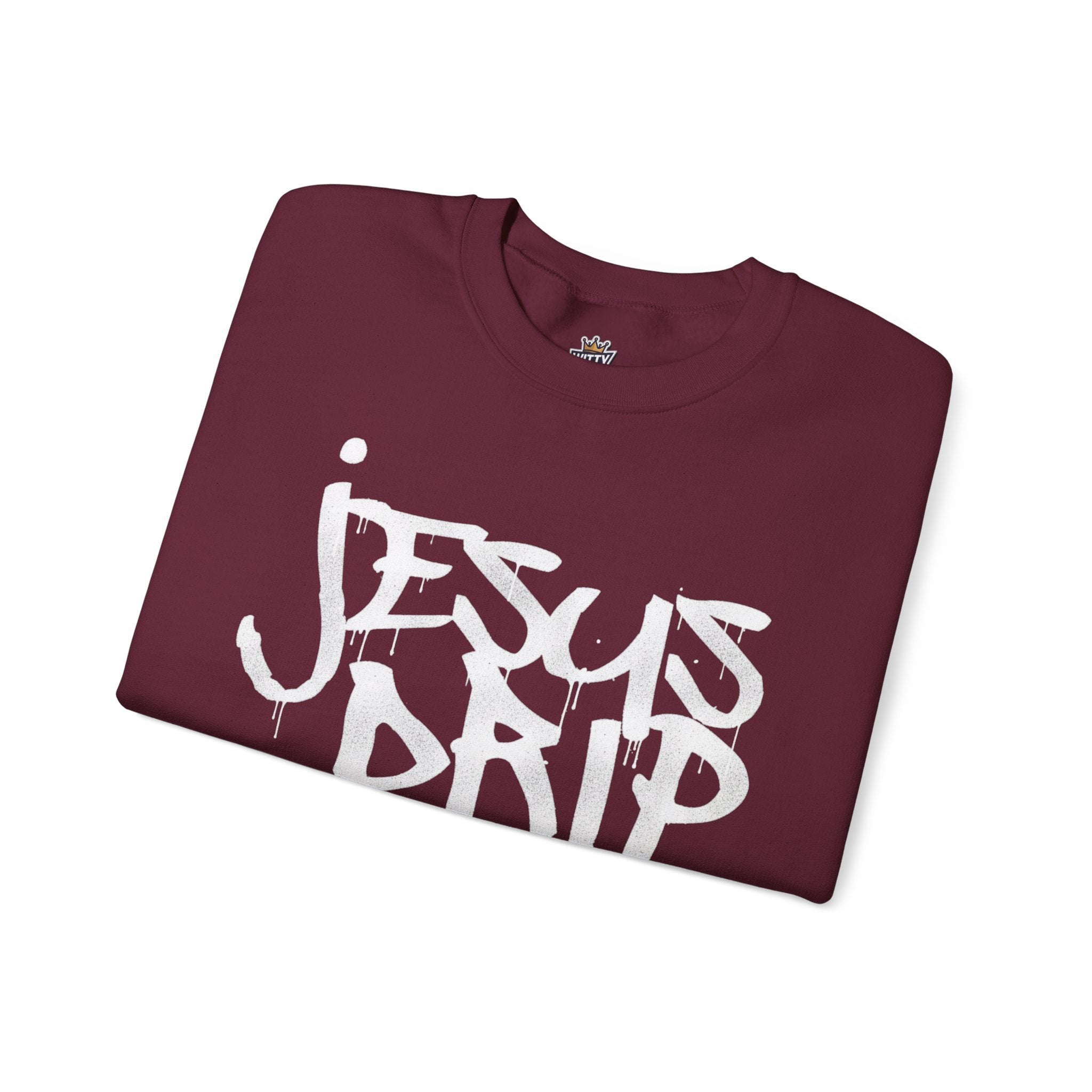 Jesus Drip Crewneck Sweatshirt — Streetwear Christian Graphic Pullover