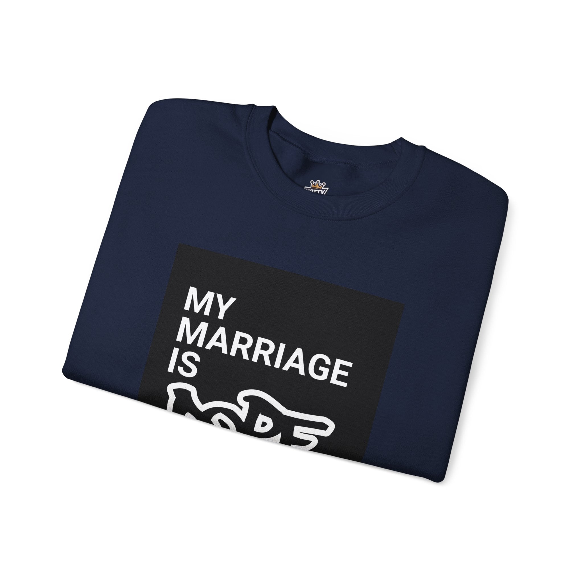 "My Marriage Is Dope" Crewneck Sweatshirt — Funny Couples Graphic Sweatshirt
