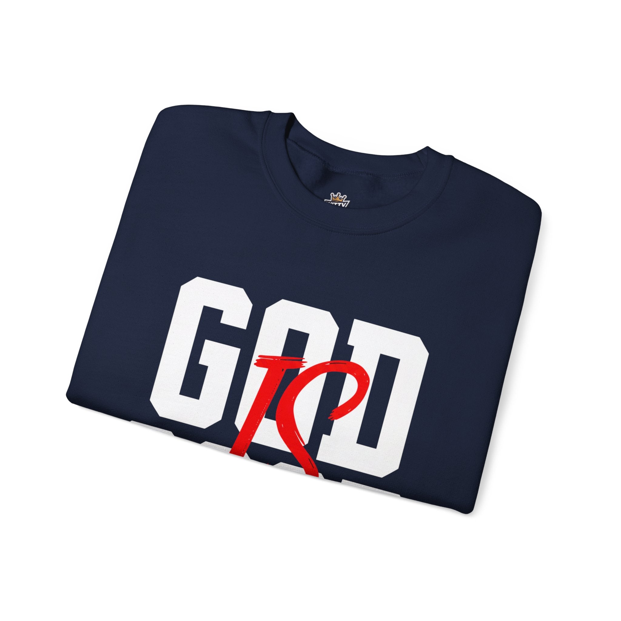 God Is Good Crewneck Sweatshirt — Faith-Based Christian Graphic Pullover