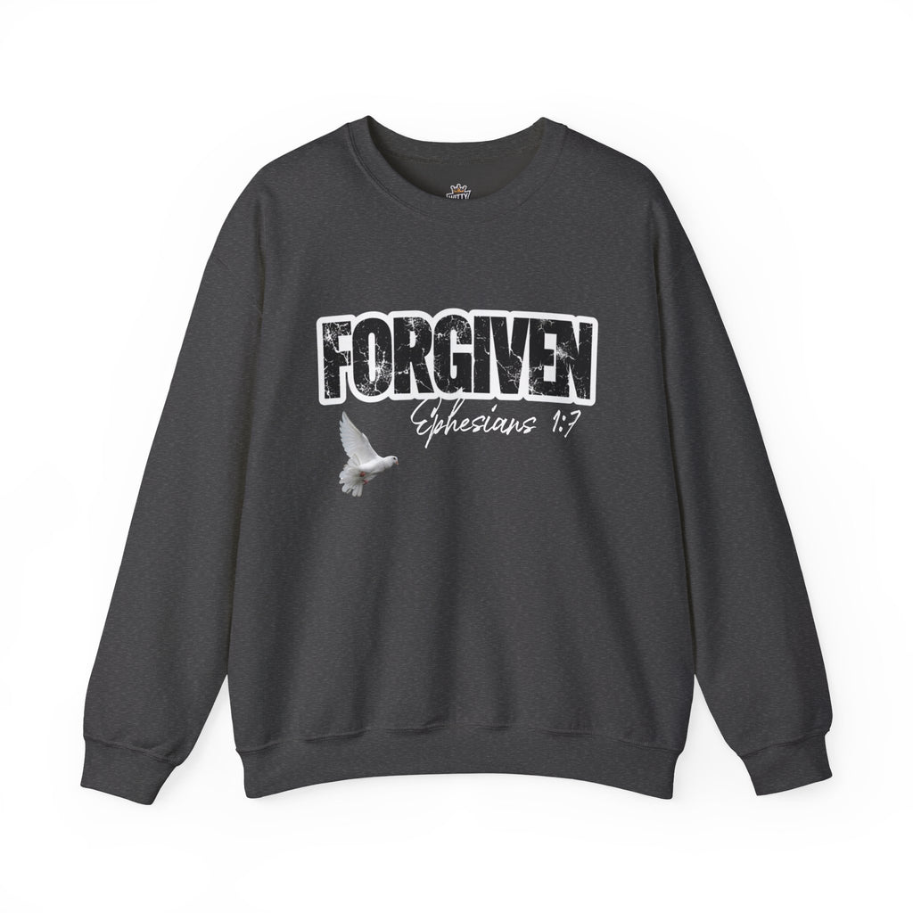 Forgiven Crewneck Sweatshirt – Ephesians 1:7 Christian Dove Pullover