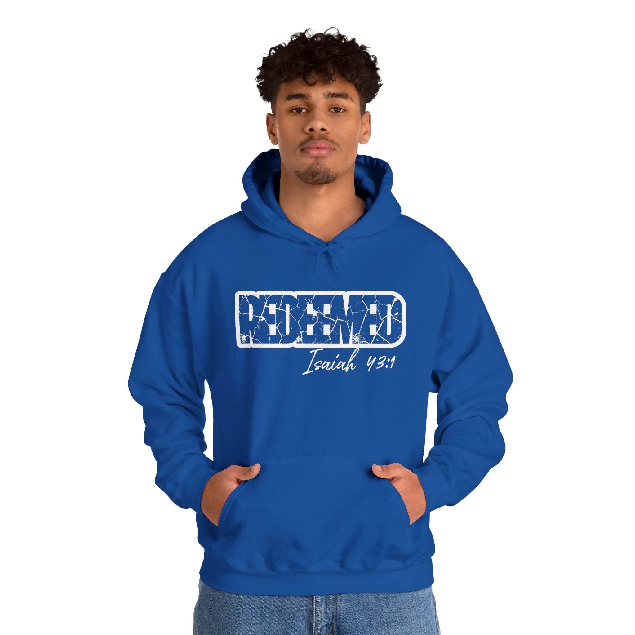 Redeemed Hoodie - Isaiah 43:1 Christian Faith Pullover