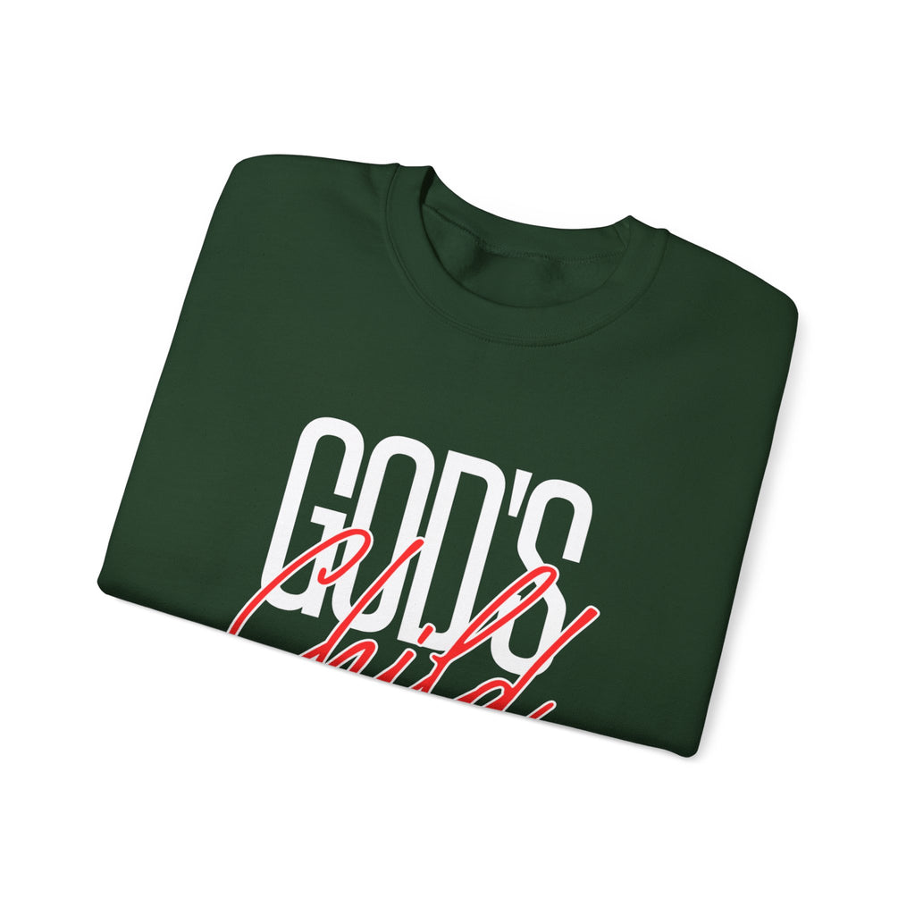 God's Wild Child Crewneck Sweatshirt — Christian Faith Graphic Pullover