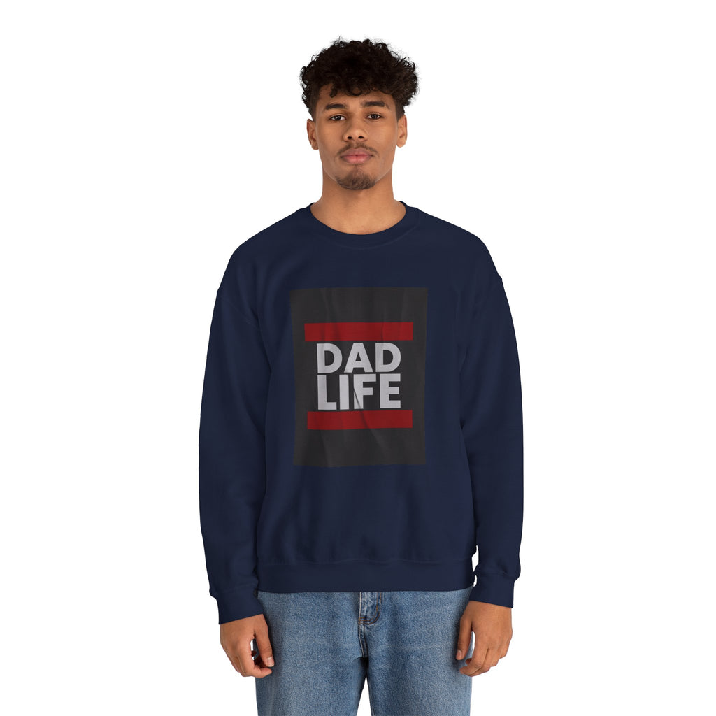 Dad Life Crewneck Sweatshirt – Bold Graphic Dad Life Pullover, Father’s Day Gift