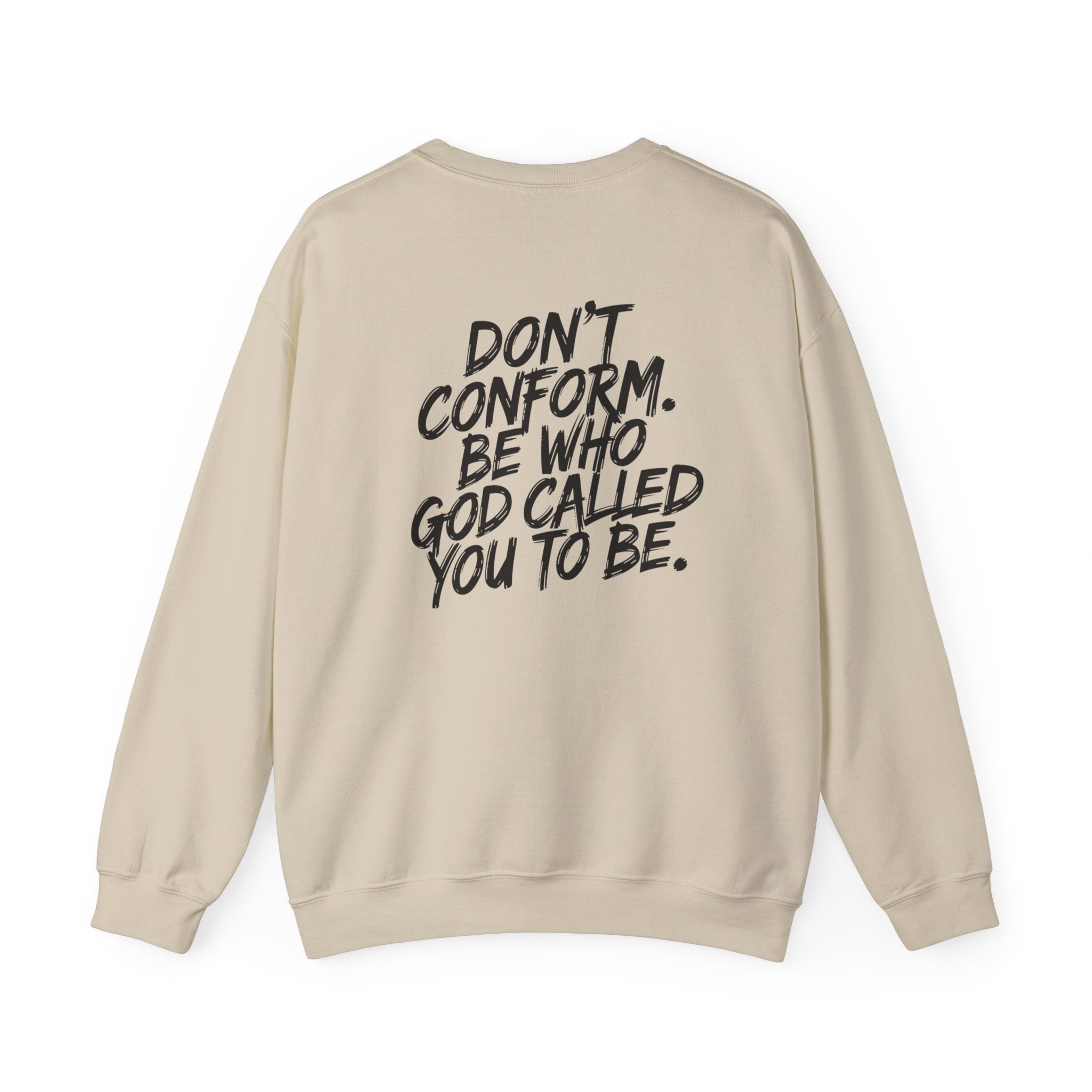 Witty & Worthy Crewneck Sweatshirt — Inspirational "Don't Conform" Christian Graphic Pullover