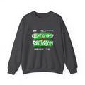 Crewneck Sweatshirt — "It's a Relationship Not a Religion" Christian Faith Graphic