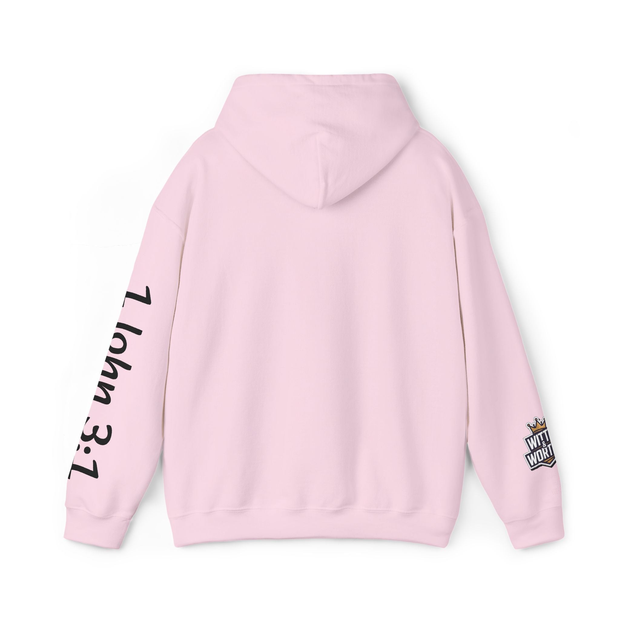 Child Script Hoodie — Cozy White Pullover with 'Child' Script Design