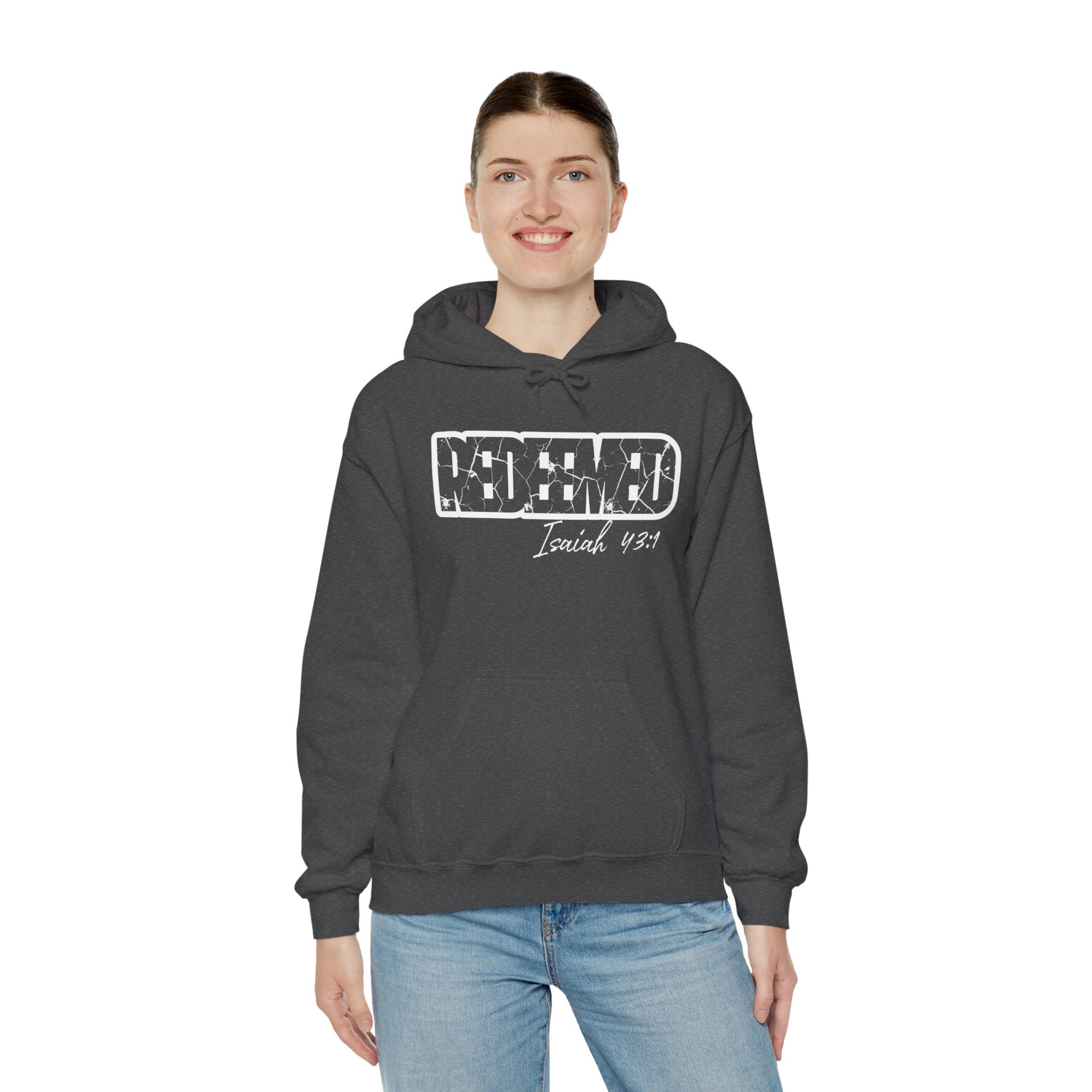 Redeemed Hoodie - Isaiah 43:1 Christian Faith Pullover