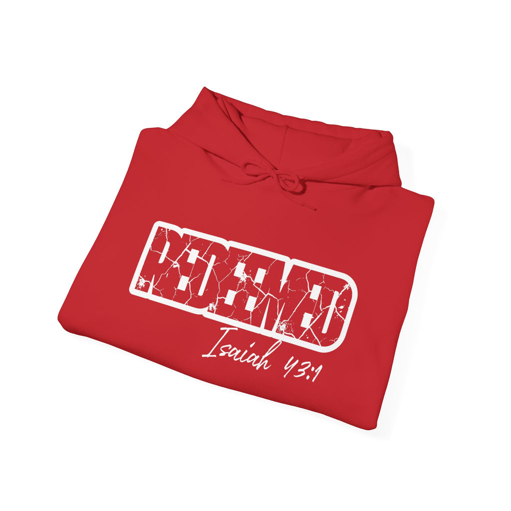 Redeemed Hoodie - Isaiah 43:1 Christian Faith Pullover