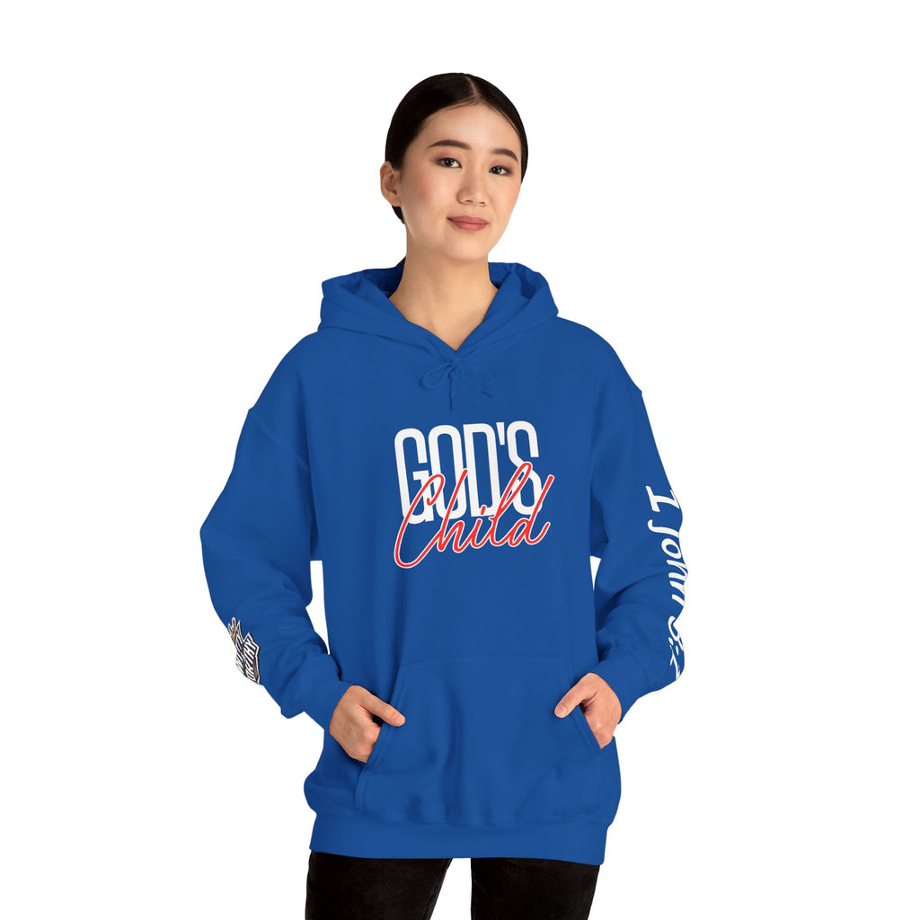 Child Script Hoodie — Cozy White Pullover with 'Child' Script Design