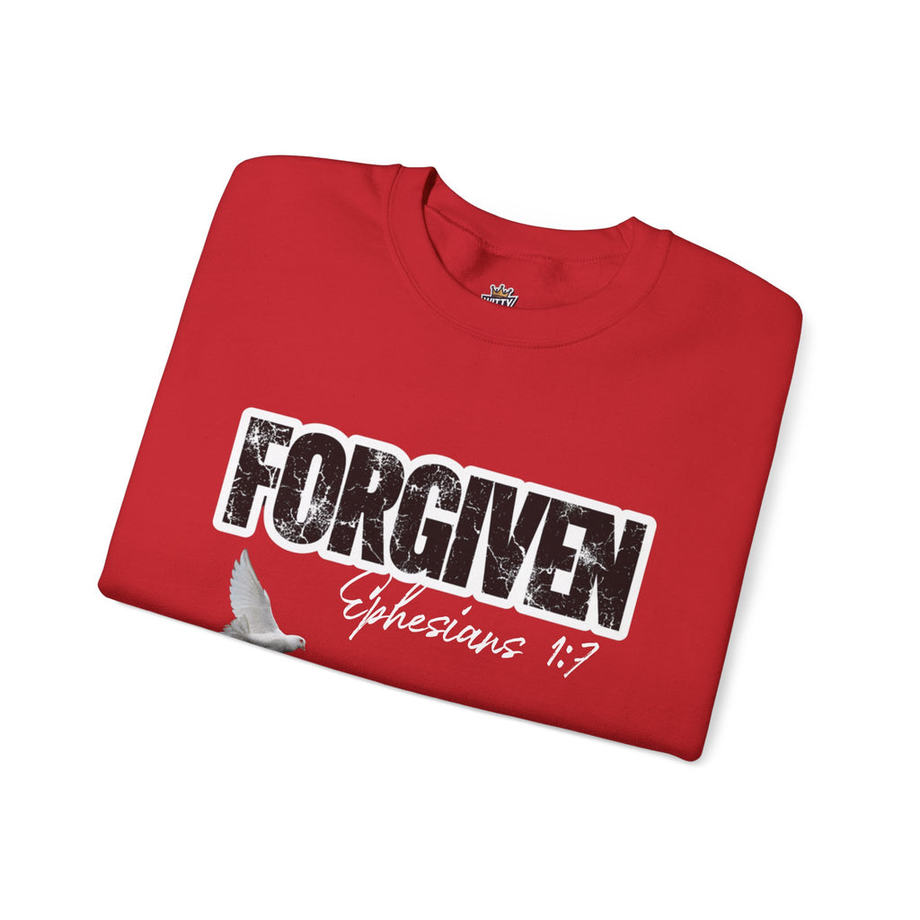 Forgiven Crewneck Sweatshirt – Ephesians 1:7 Christian Dove Pullover