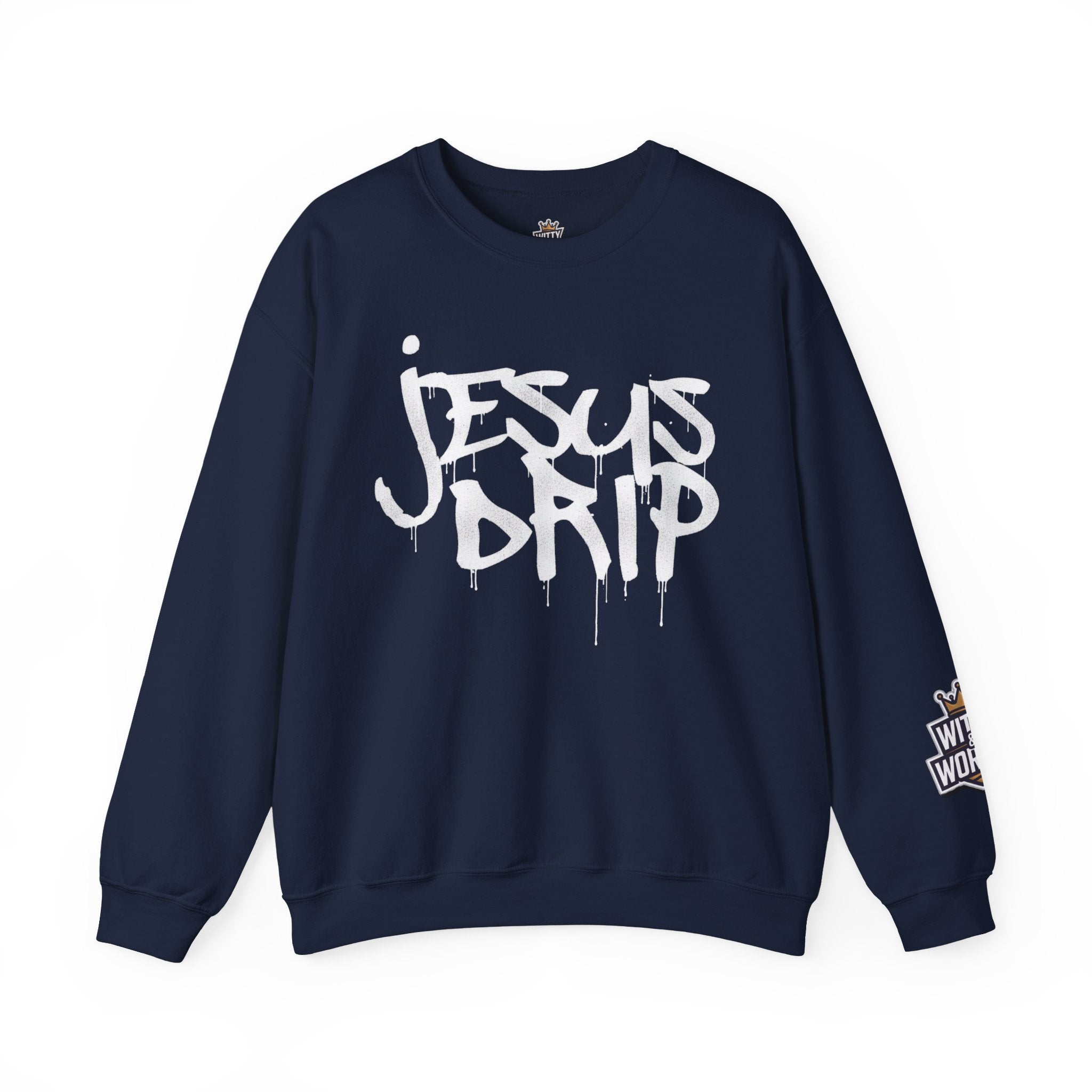 Jesus Drip Crewneck Sweatshirt — Streetwear Christian Graphic Pullover