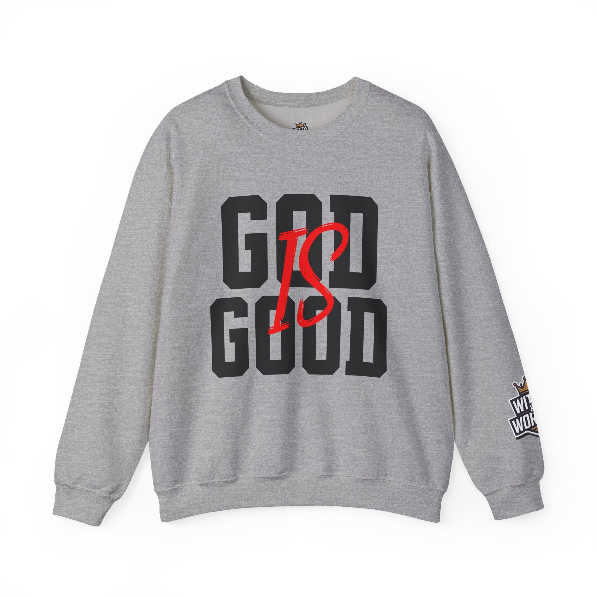 God Is Good Crewneck Sweatshirt — Faith-Based Christian Graphic Pullover
