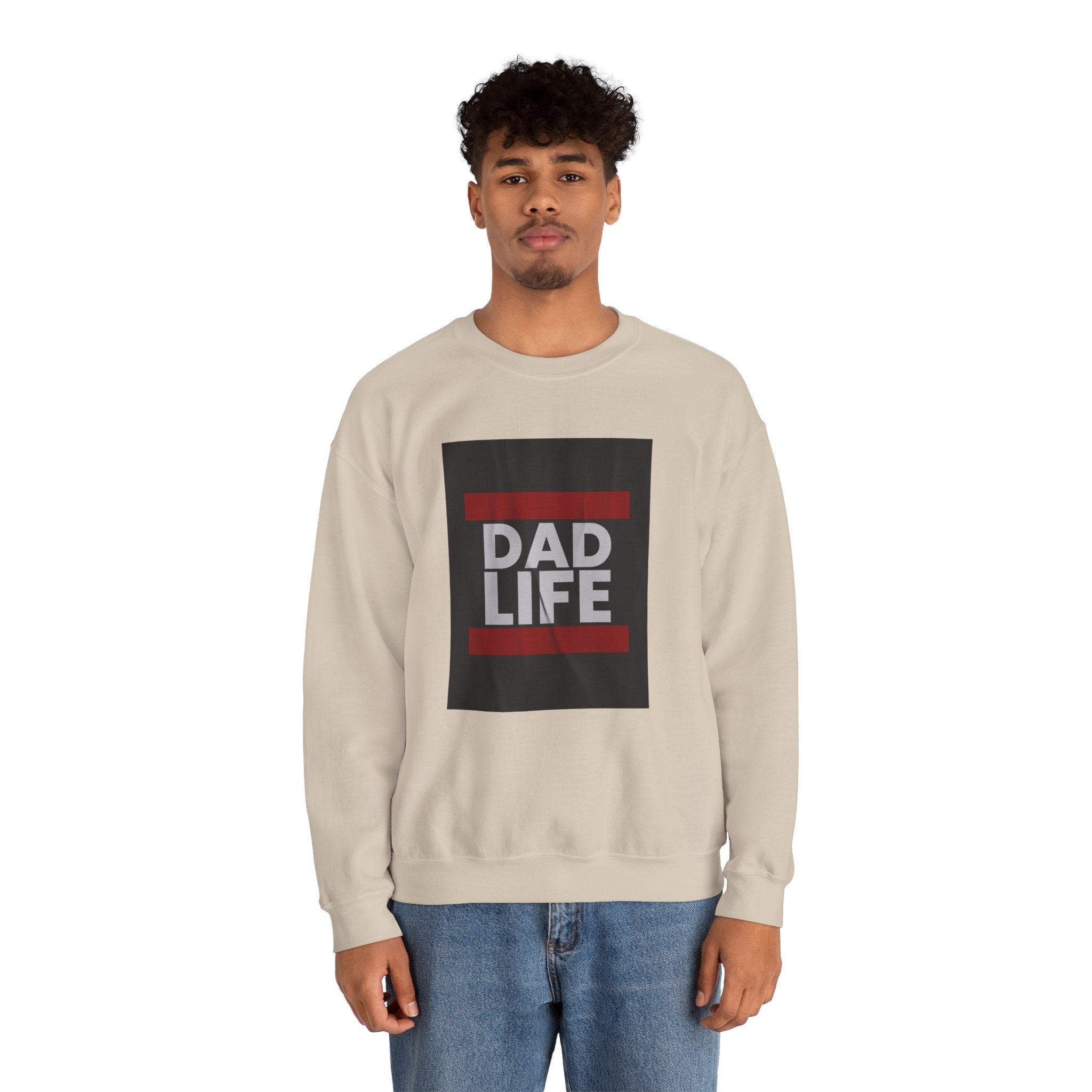 Dad Life Crewneck Sweatshirt – Bold Graphic Dad Life Pullover, Father’s Day Gift