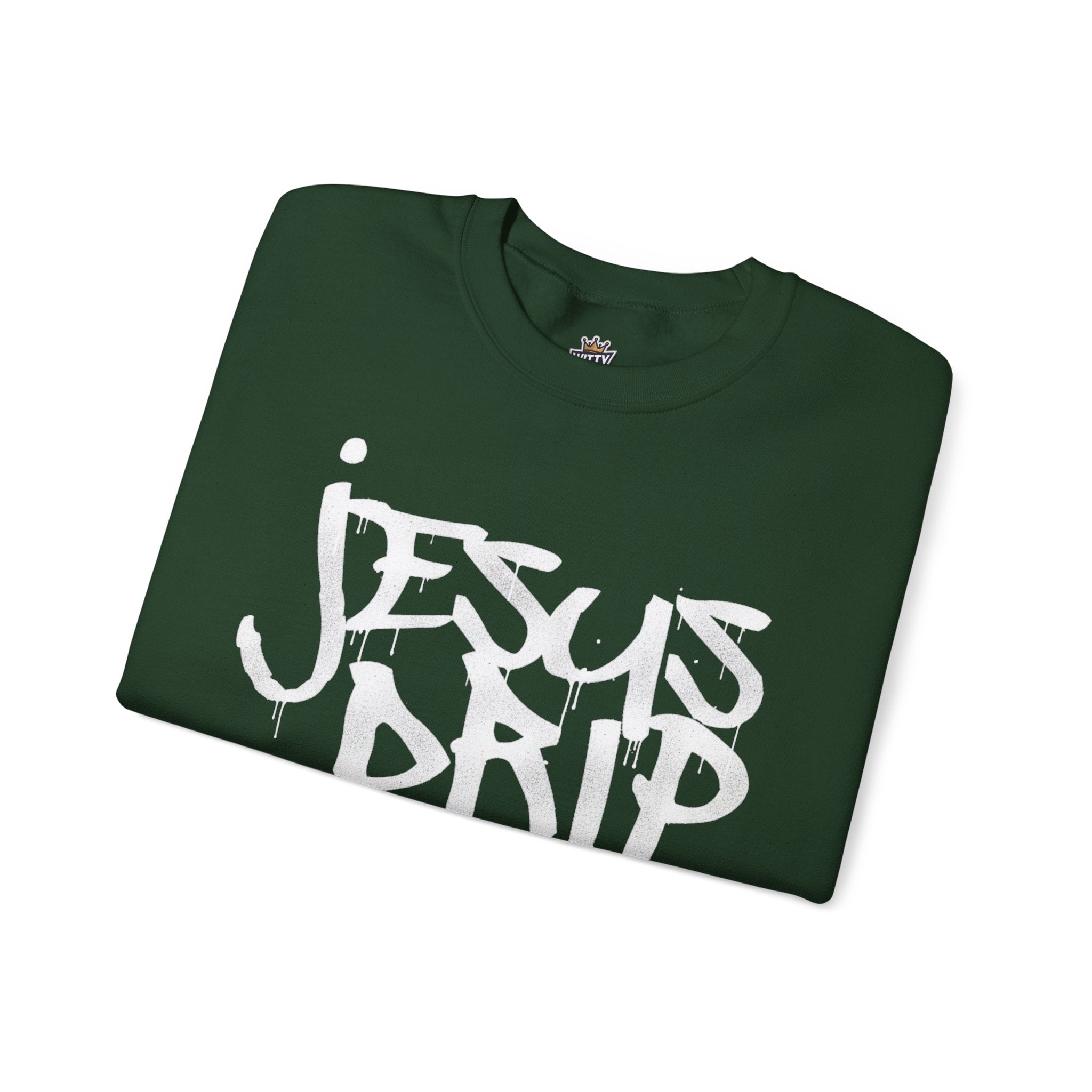 Jesus Drip Crewneck Sweatshirt — Streetwear Christian Graphic Pullover