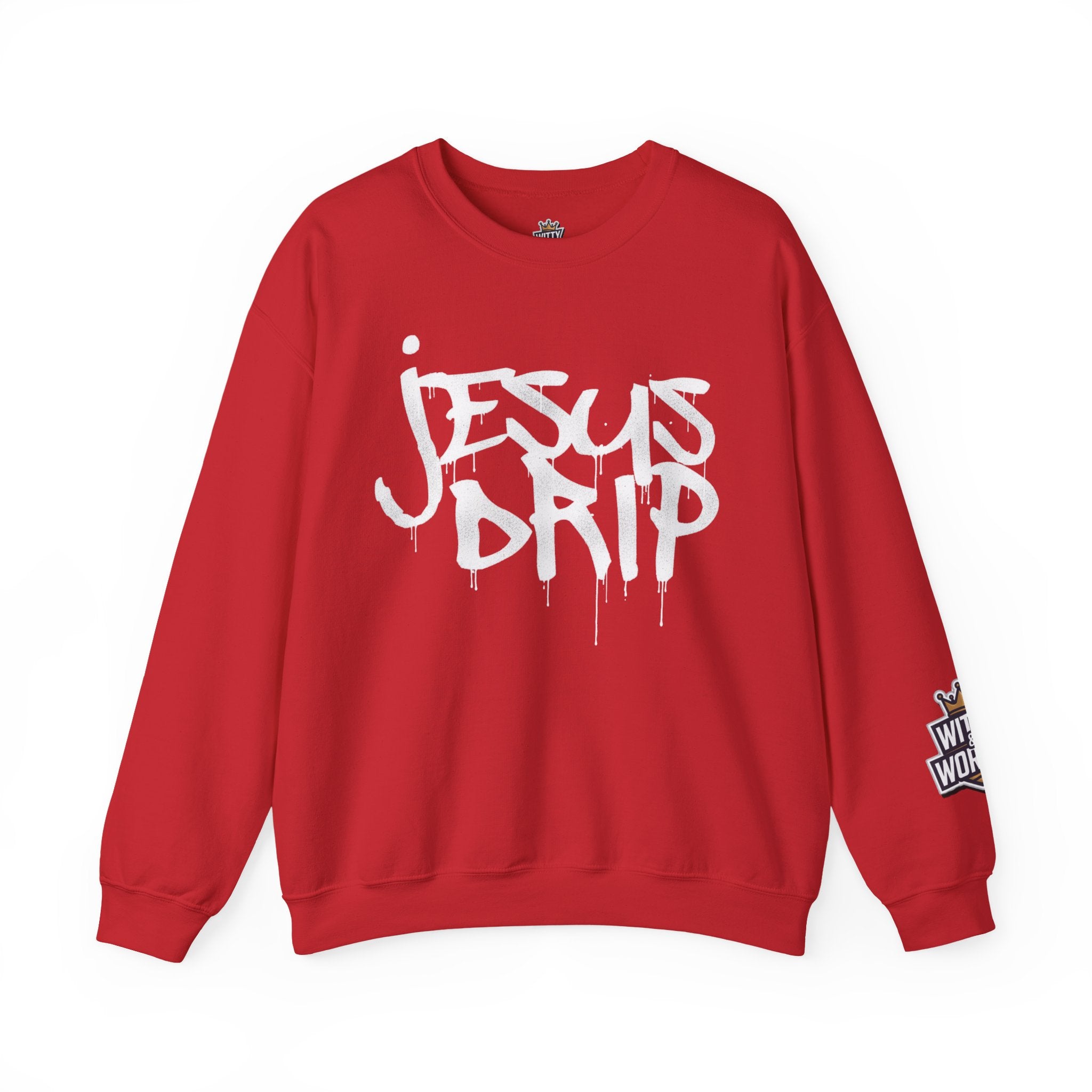 Jesus Drip Crewneck Sweatshirt — Streetwear Christian Graphic Pullover