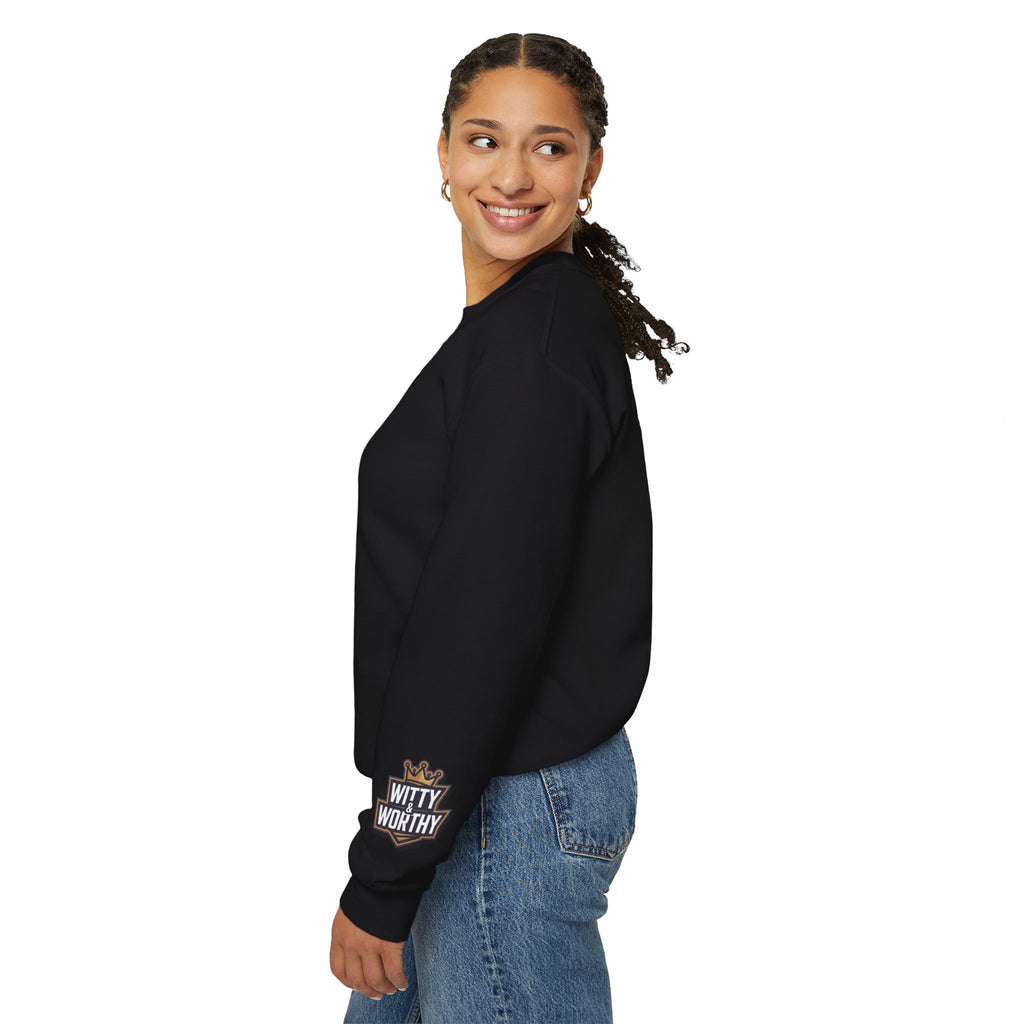 Blessed Crewneck Sweatshirt — Gold Script Cozy Pullover
