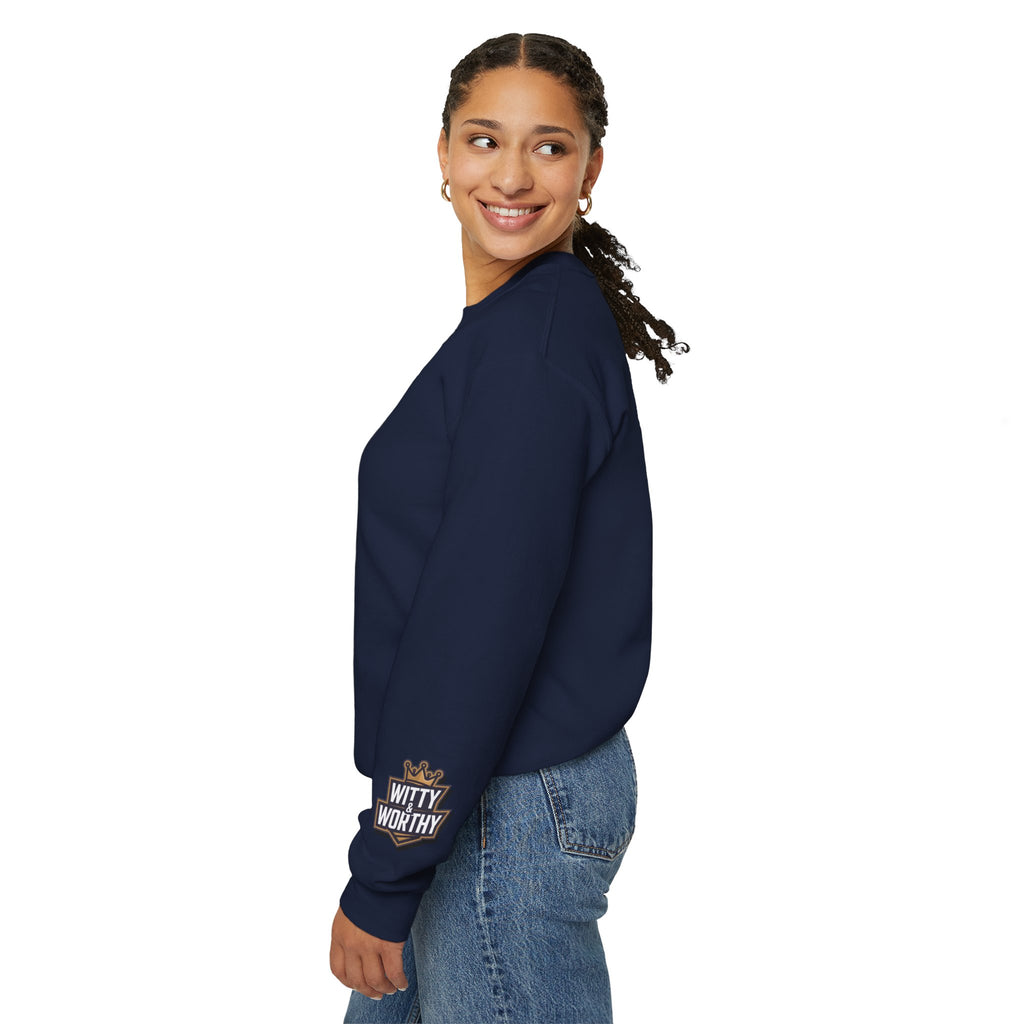 Blessed Crewneck Sweatshirt — Gold Script Cozy Pullover