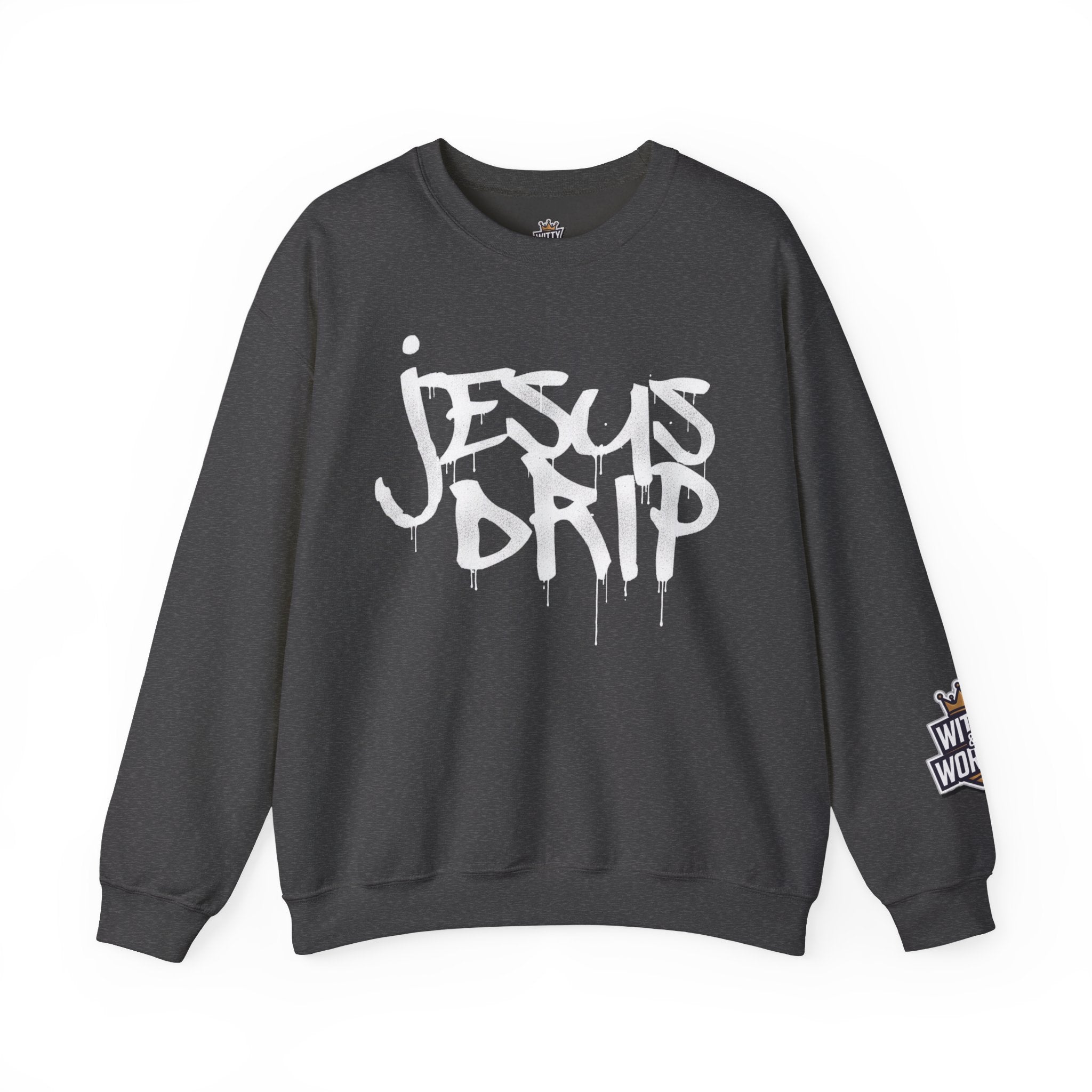 Jesus Drip Crewneck Sweatshirt — Streetwear Christian Graphic Pullover
