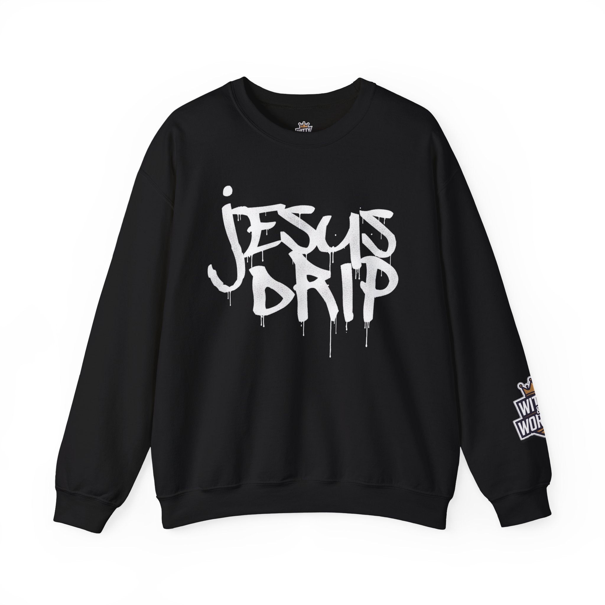 Jesus Drip Crewneck Sweatshirt — Streetwear Christian Graphic Pullover