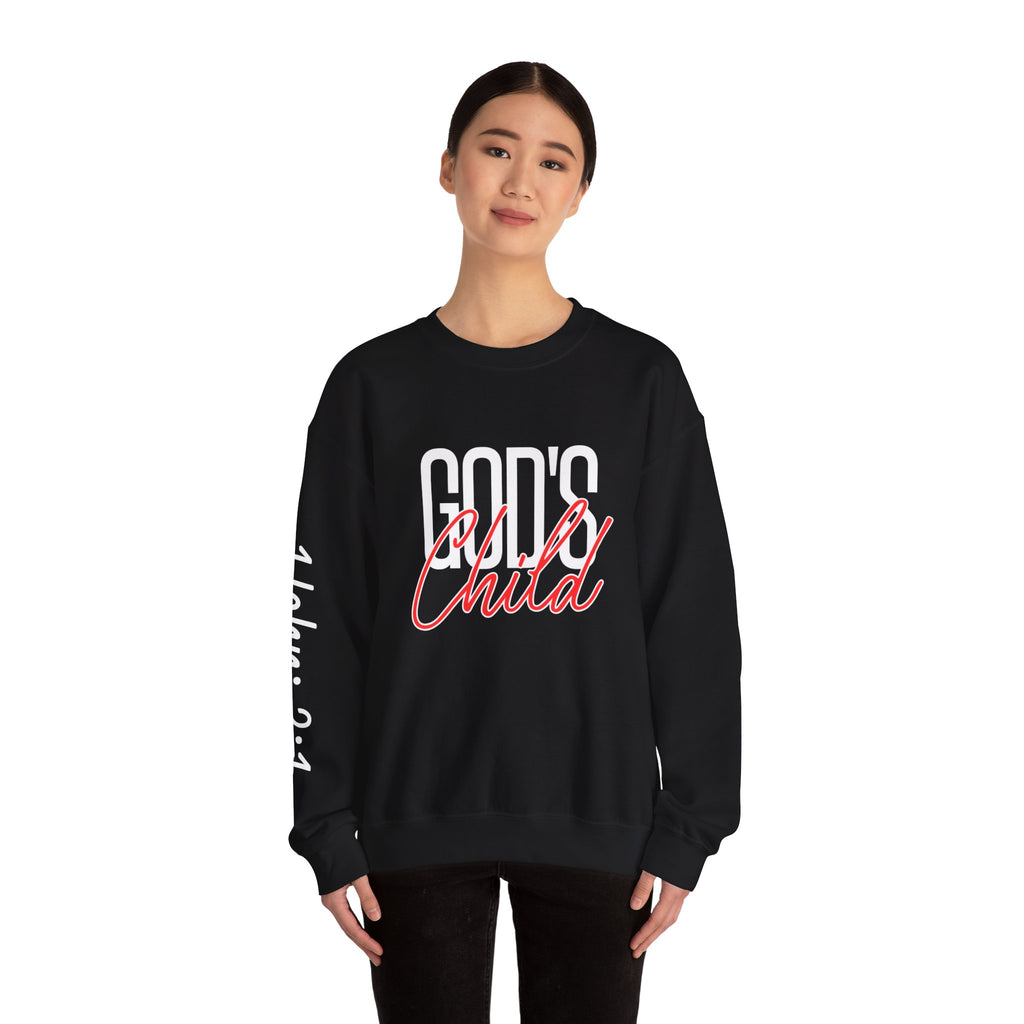 God's Wild Child Crewneck Sweatshirt — Christian Faith Graphic Pullover