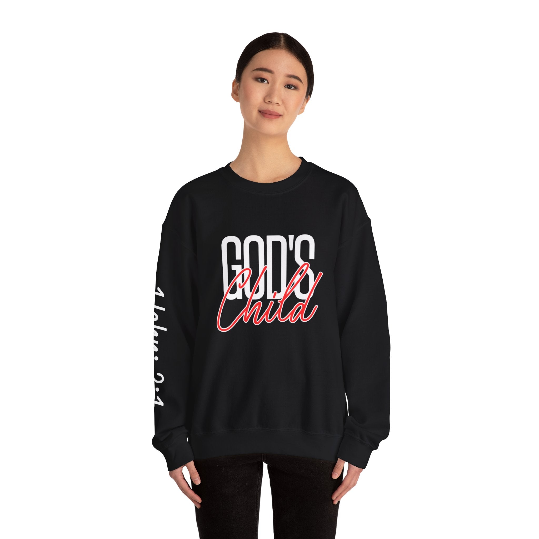 God's Wild Child Crewneck Sweatshirt — Christian Faith Graphic Pullover